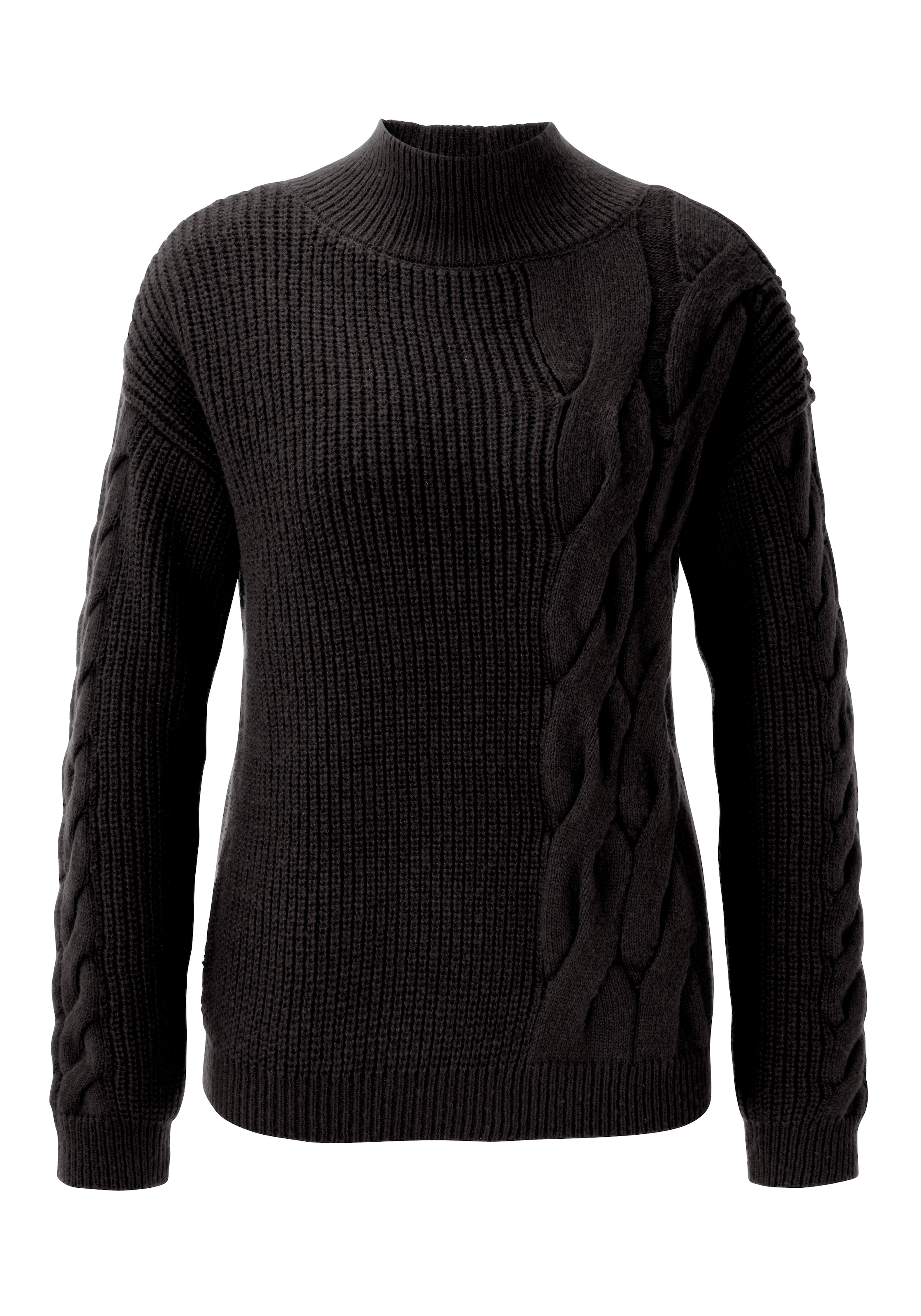 Aniston CASUAL Strickpullover mit Zopfmustern verziert - NEUE KOLLEKTION