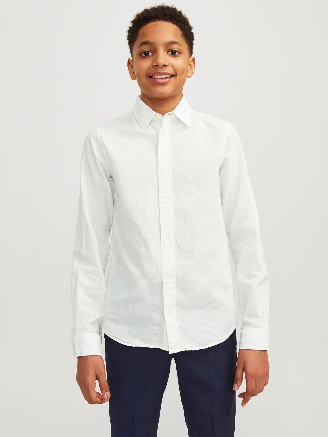 Jack & Jones Junior Langarmhemd »JJELINEN BLEND SHIRT LS SN JNR«