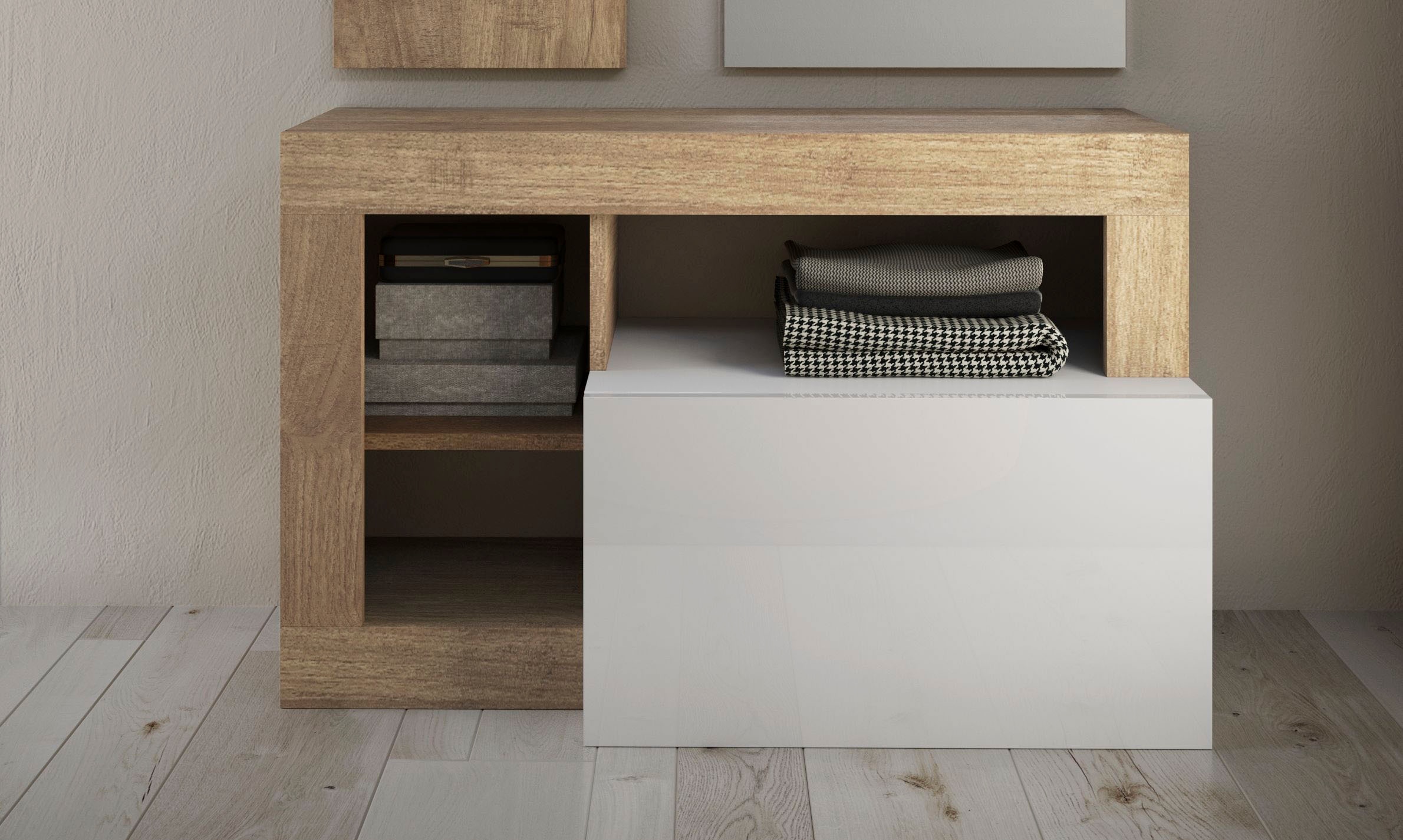 Home affaire Garderobenschrank "Hamburg, Breite 91 cm" mit 1 Klappe günstig online kaufen