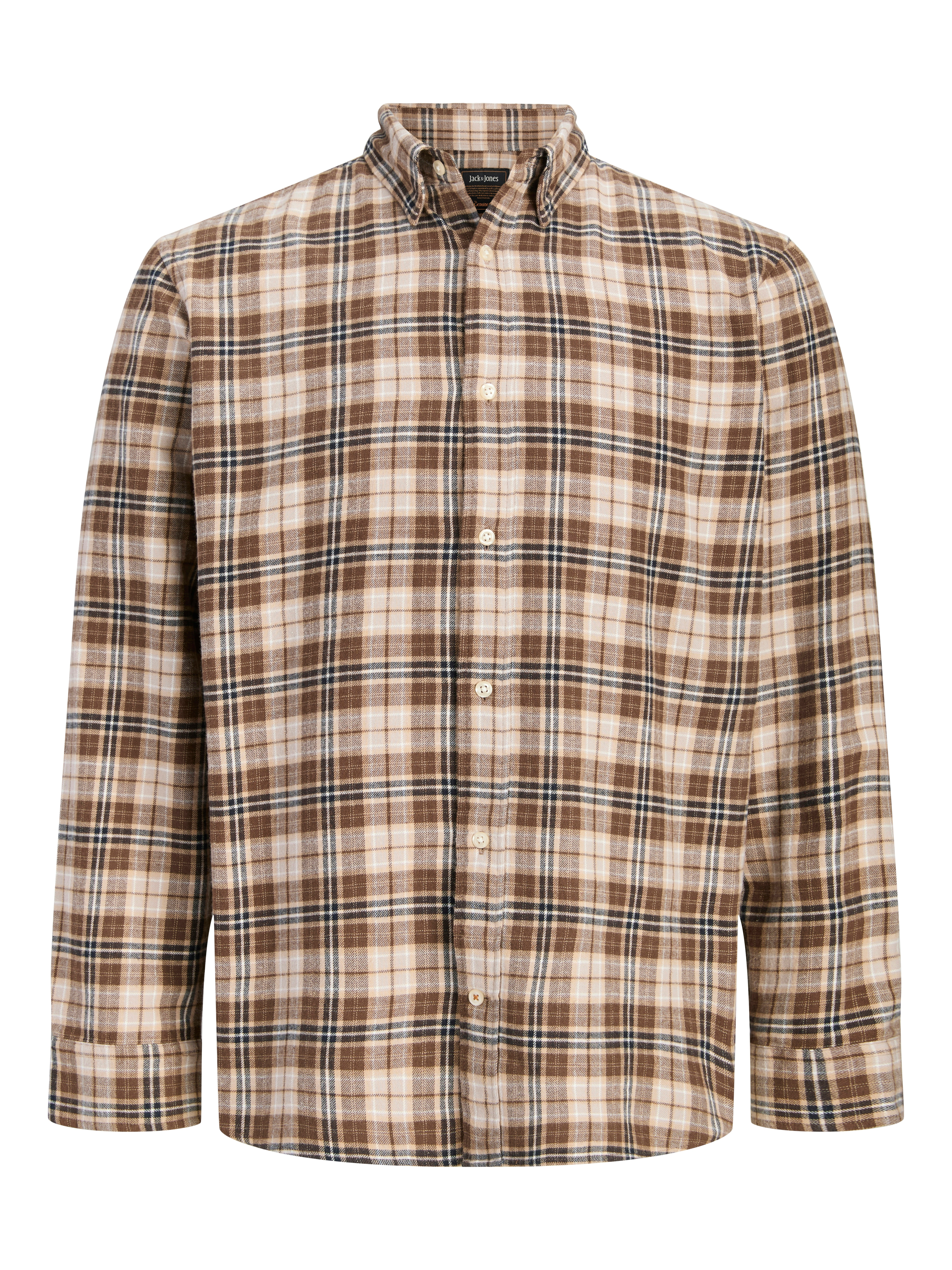 Jack & Jones Langarmhemd "JJEFIELD CHECK SHIRT LS SN" Baumwolle, normal geschnitten