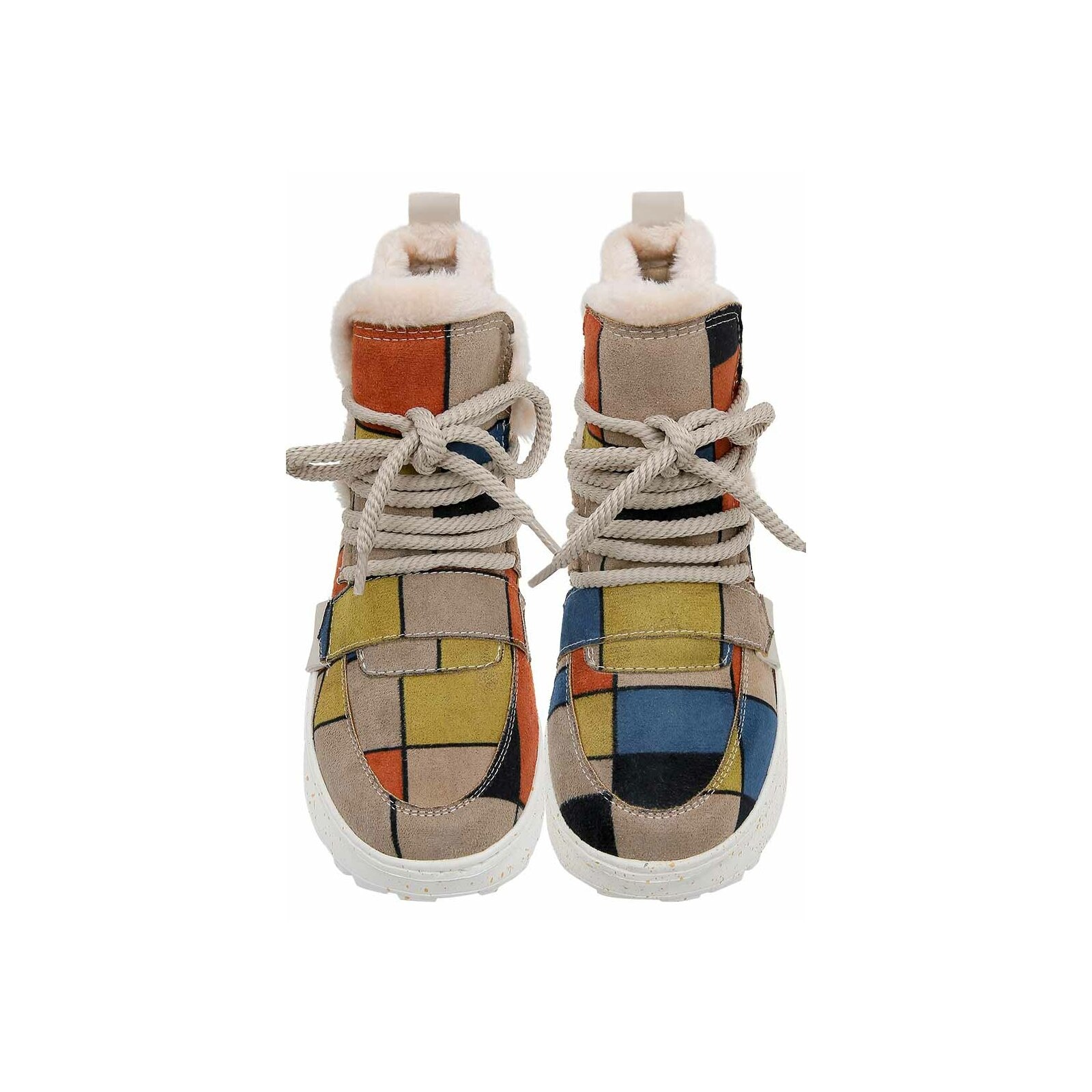 DOGO Schnürstiefelette »Snowie Piet-Mondrian Damen Boots / Female«, Vegan