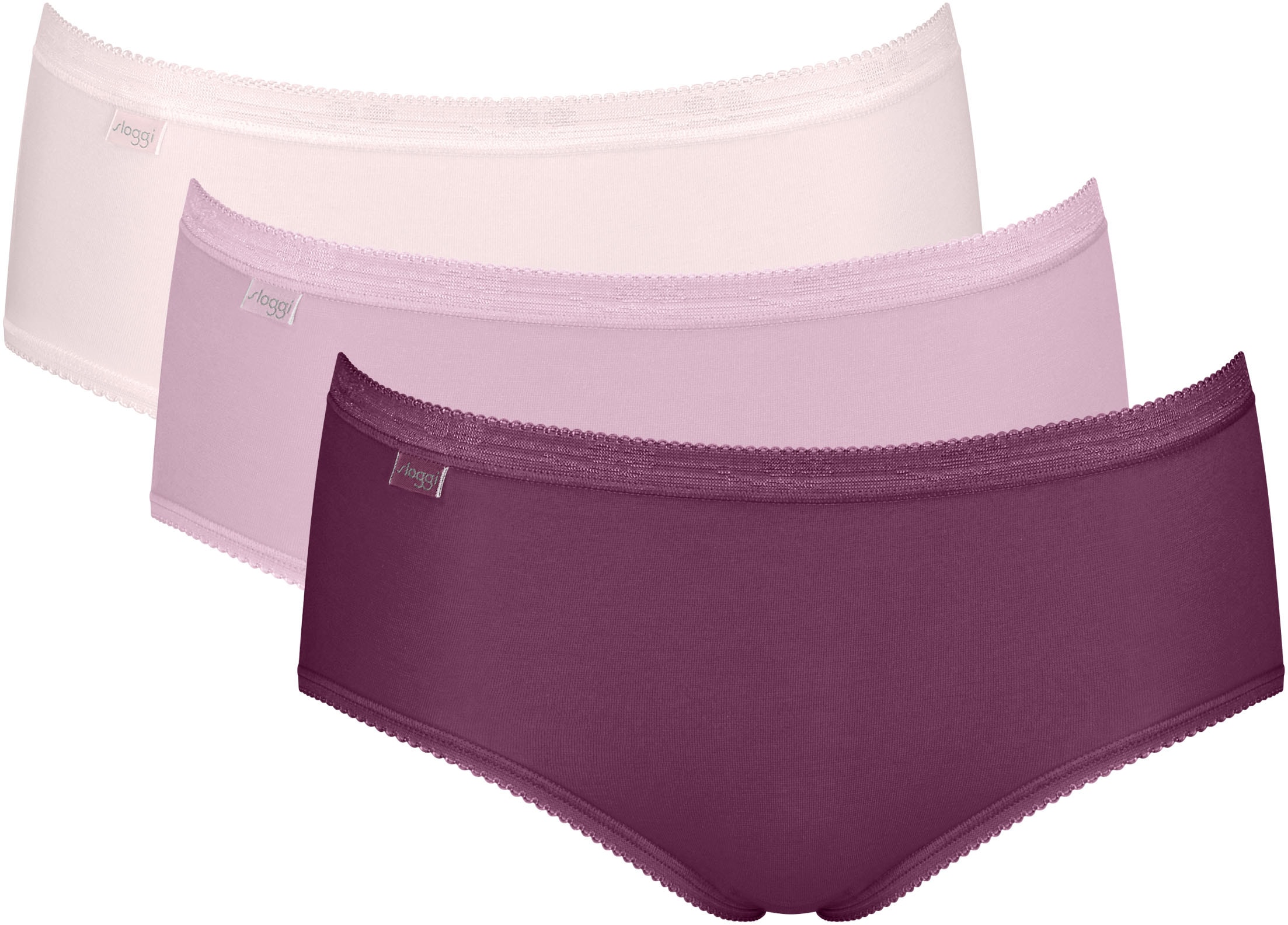 sloggi Midislip "Basic+", (3er Pack), Baumwollmix, klassischer Stil, mittel günstig online kaufen