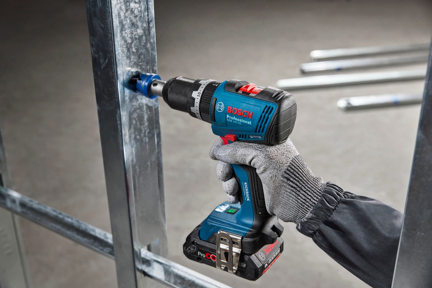 Bosch Professional Akku-Schlagbohrschrauber »»GSB 18V-65««, Inkl. 2x Akku GBA 18V 5,0Ah, in L-BOXX 136N