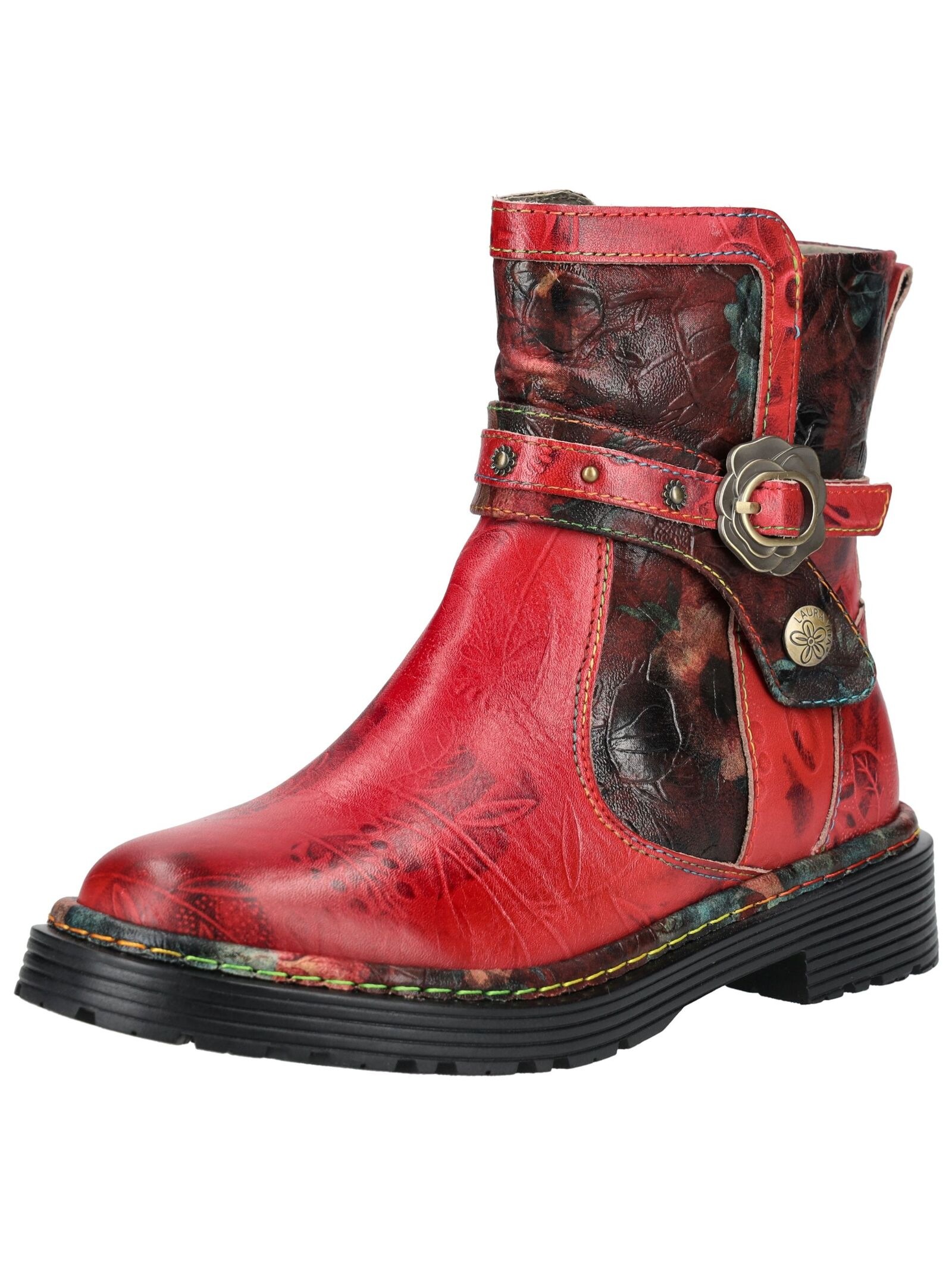 LAURA VITA Bikerboots "LAURA VITA Stiefelette Leder/Textil" günstig online kaufen