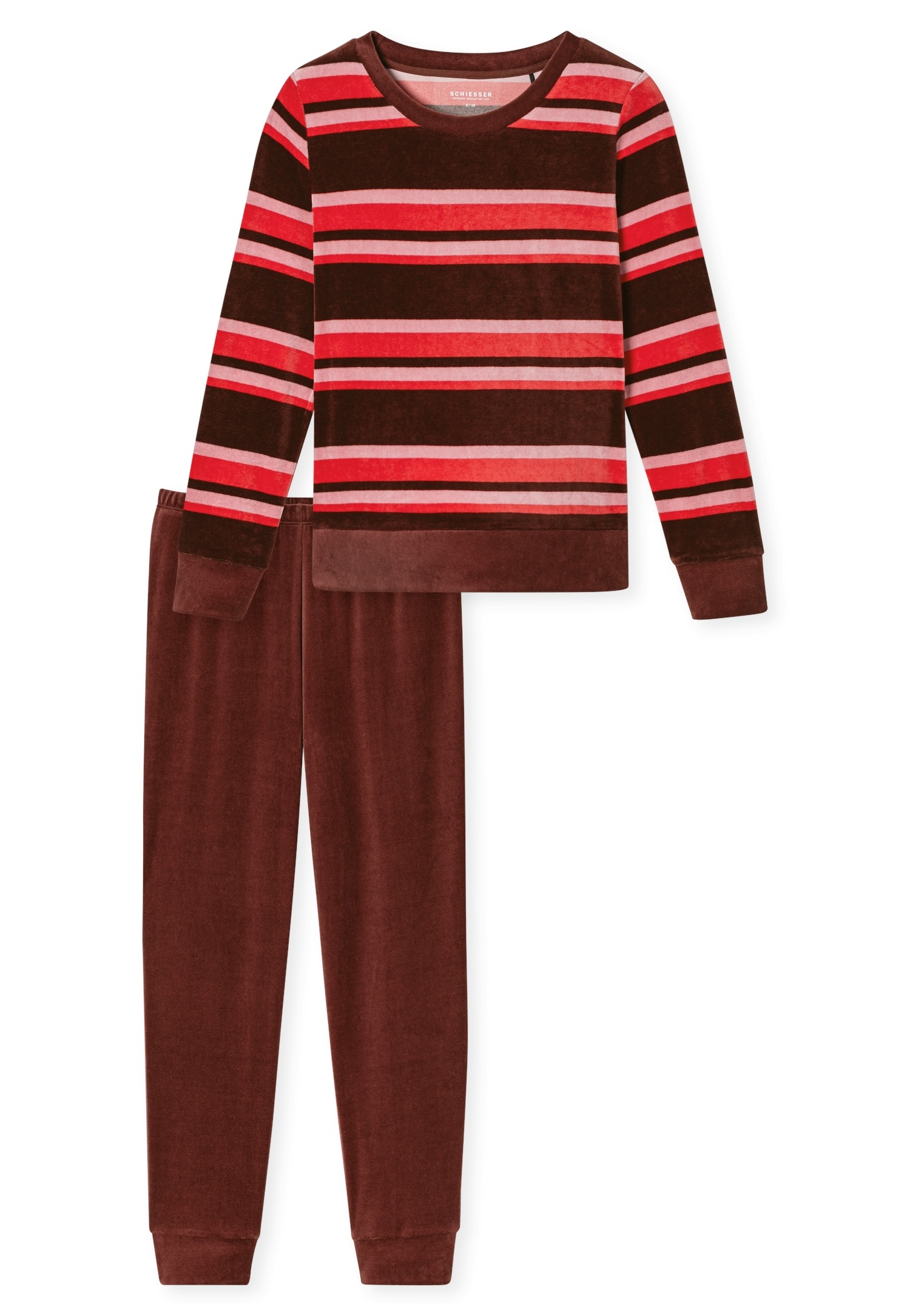 Schiesser Schlafanzug "Comfort Nightwear" Baumwollmischung, Rundhals-Aussch günstig online kaufen