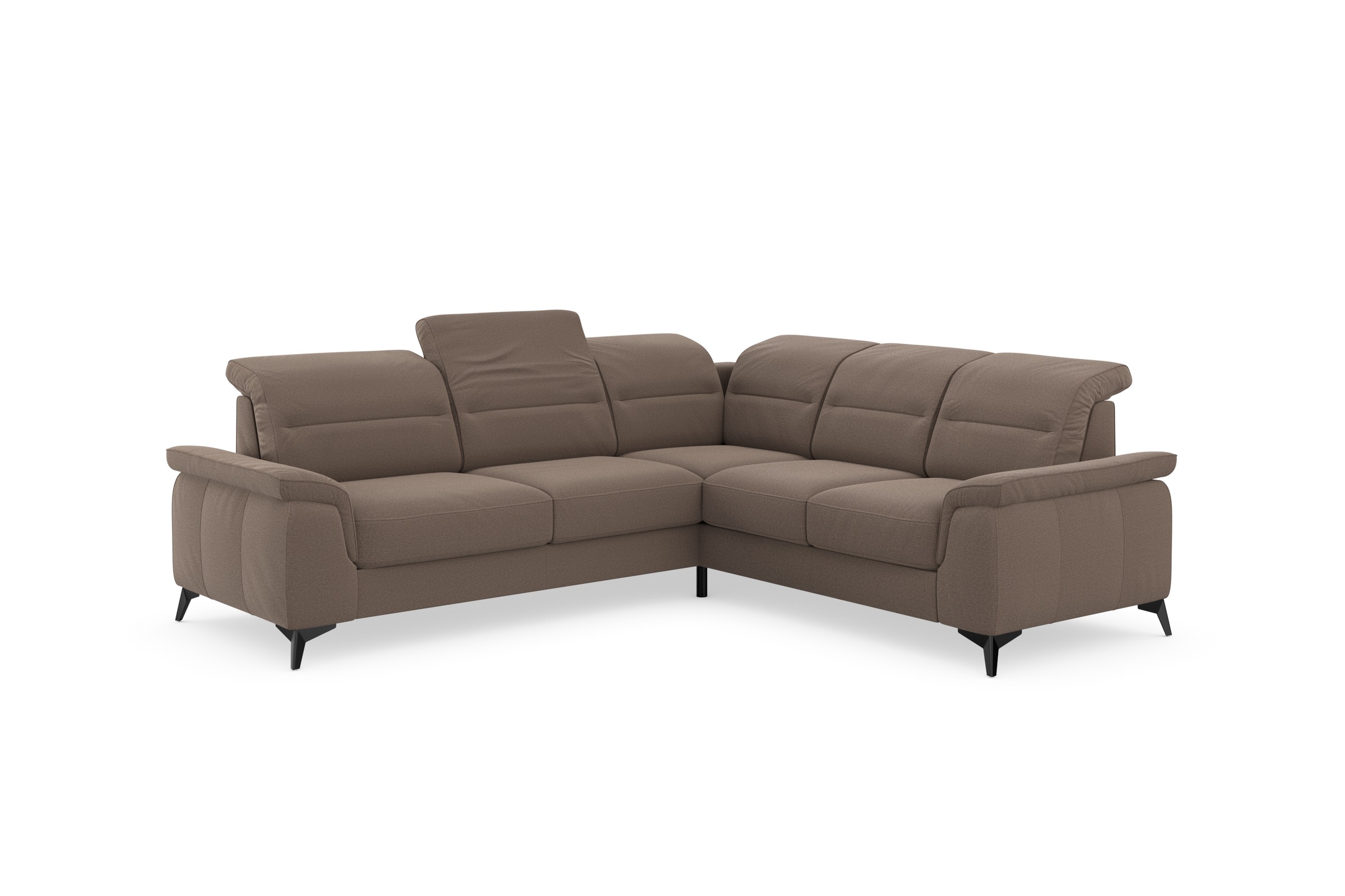 sit&more Ecksofa »Sinatra L-Form«, optinal mit Kopfteilverstellung und Armteilfunktion, Metallfüße