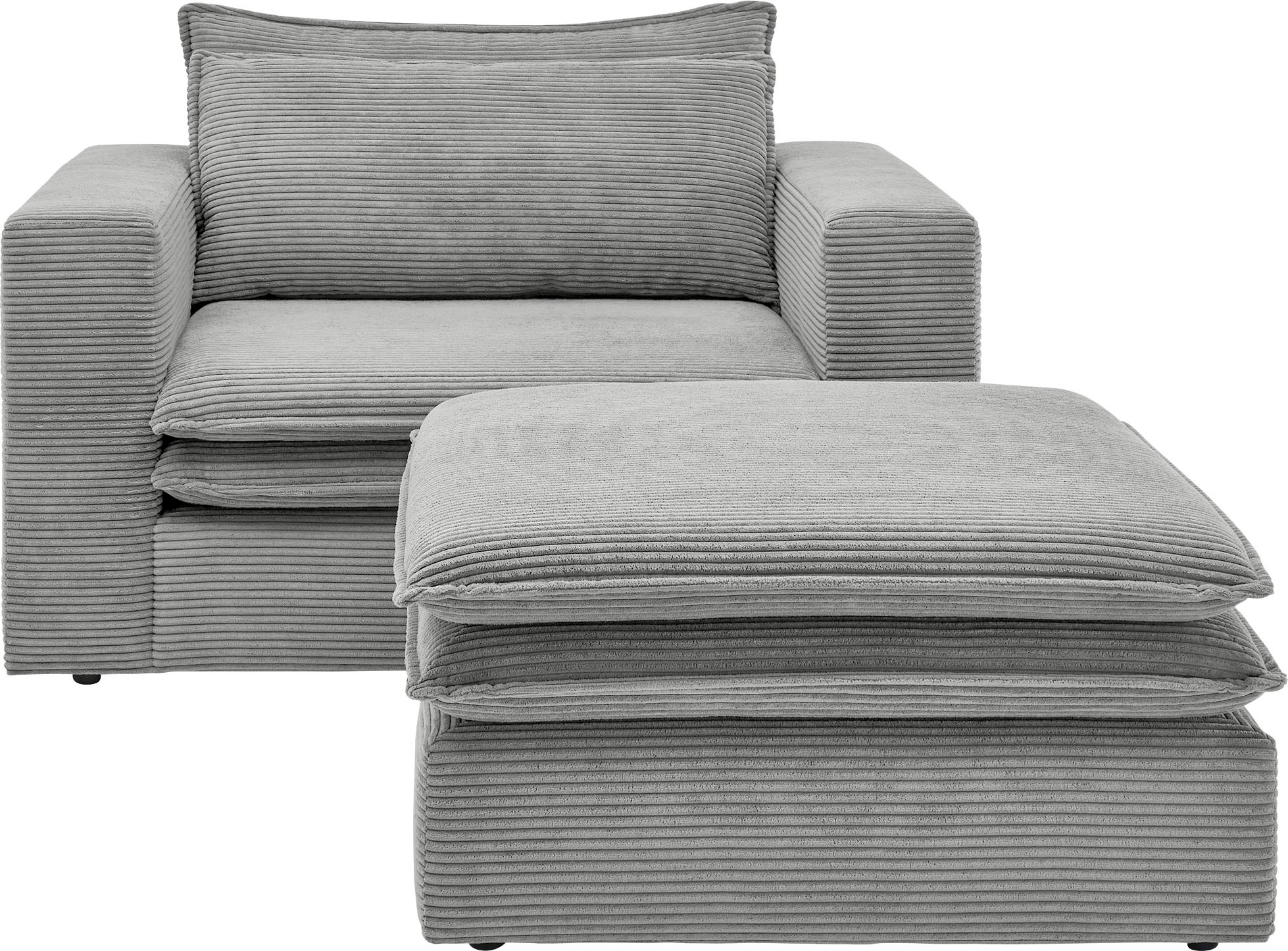 Home affaire Sitzgruppe "PIAGGE" 2 Stk. tlg. Hochwertiger Cord, Loveseat un günstig online kaufen