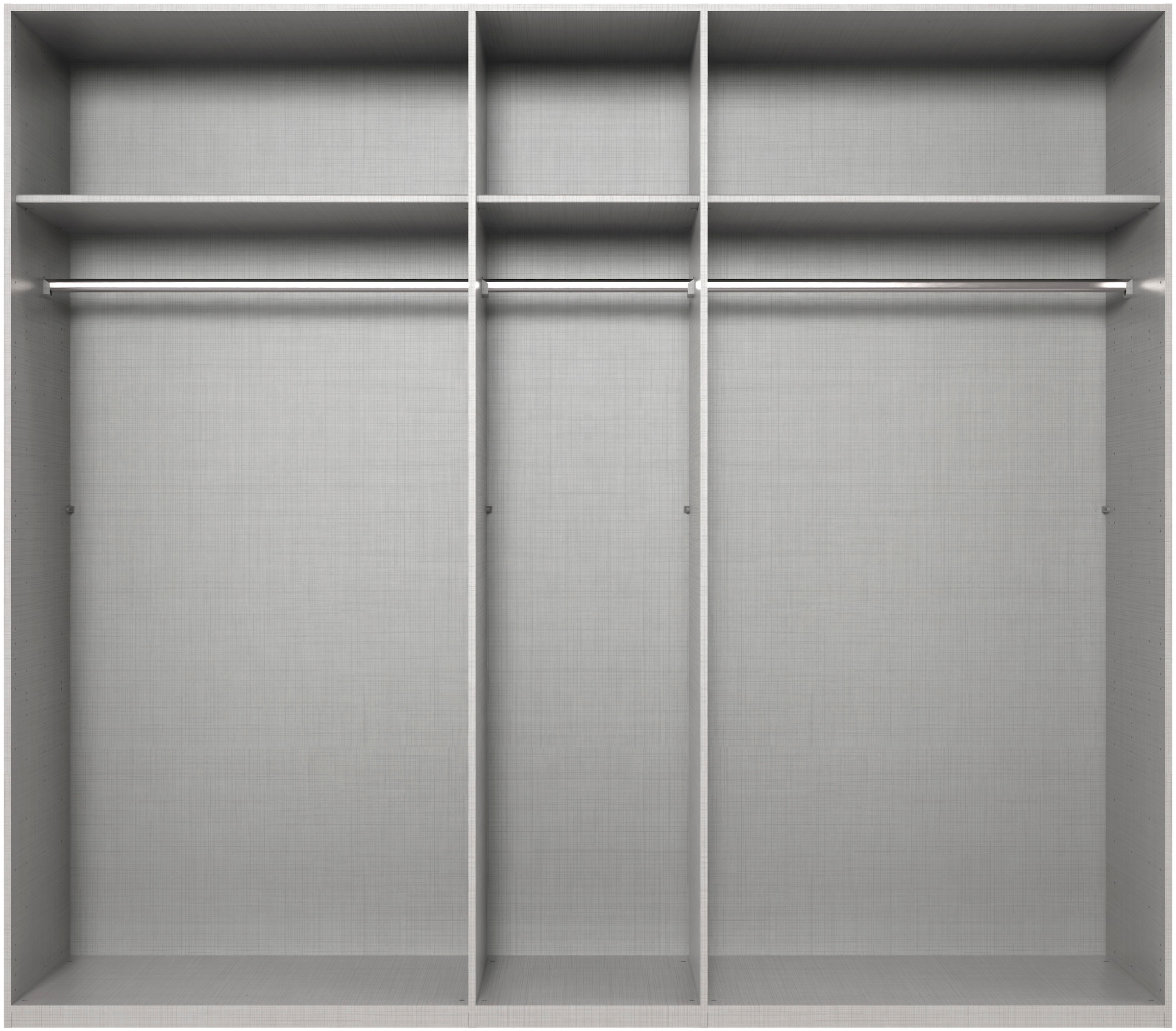 Wimex Drehtürenschrank »Rimini by fresh to go, Kleiderschrank mit Spiegel, Metallgriffe«, inklusive LED Beleuchtung, B/T/H 250/58/216cm, weiß oder graphit