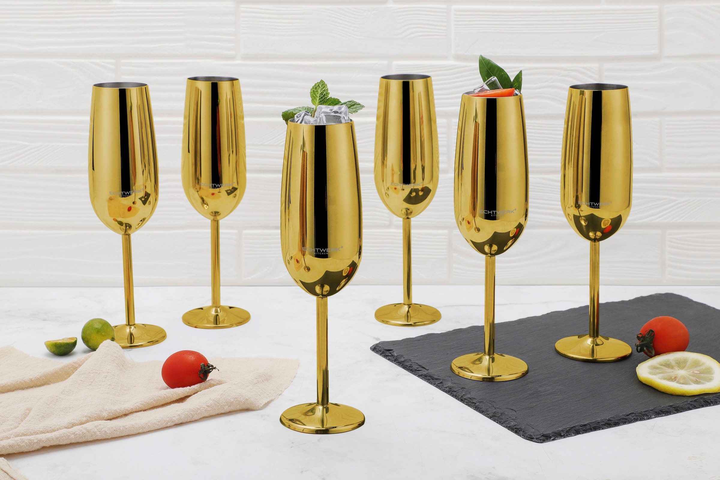 ECHTWERK Champagnerglas, (Set, 6 tlg.), bestellen aus 250 | ml BAUR Edelstahl
