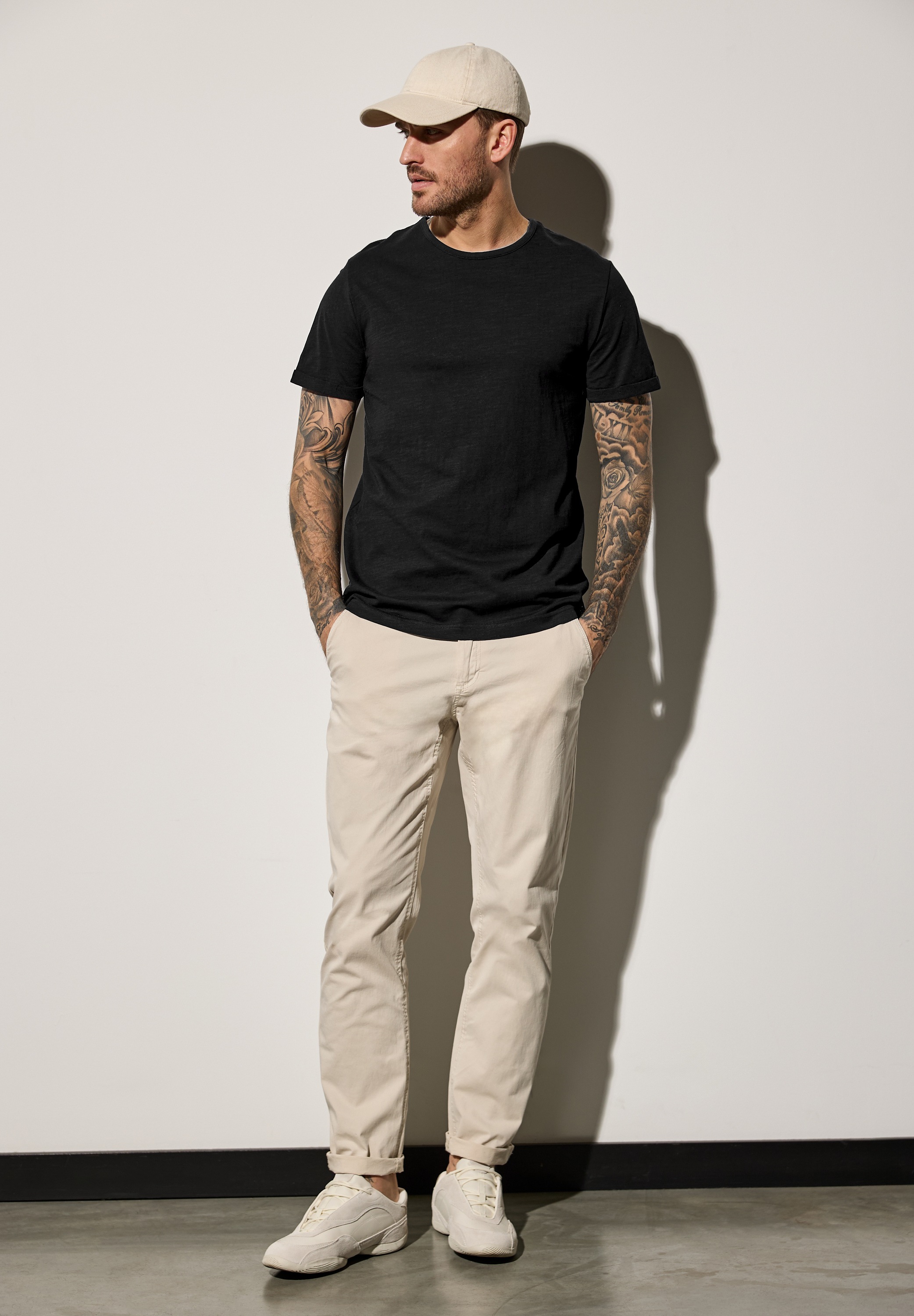 STREET ONE MEN T-Shirt, aus reiner Baumwolle