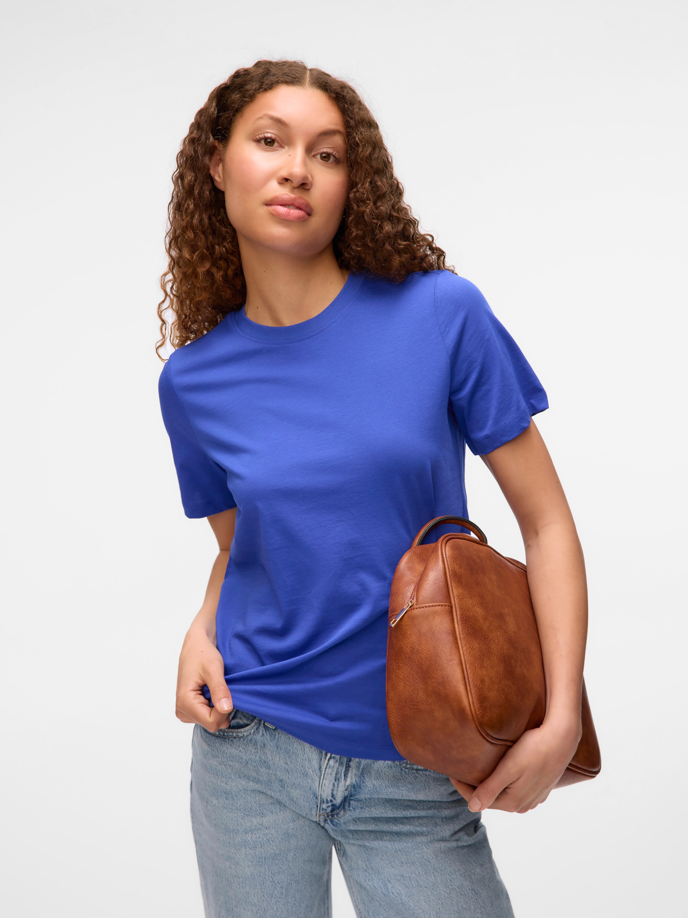 Vero Moda Kurzarmshirt "VMPAULINA SS T-SHIRT GA JRS NOOS" Baumwolle, regula günstig online kaufen