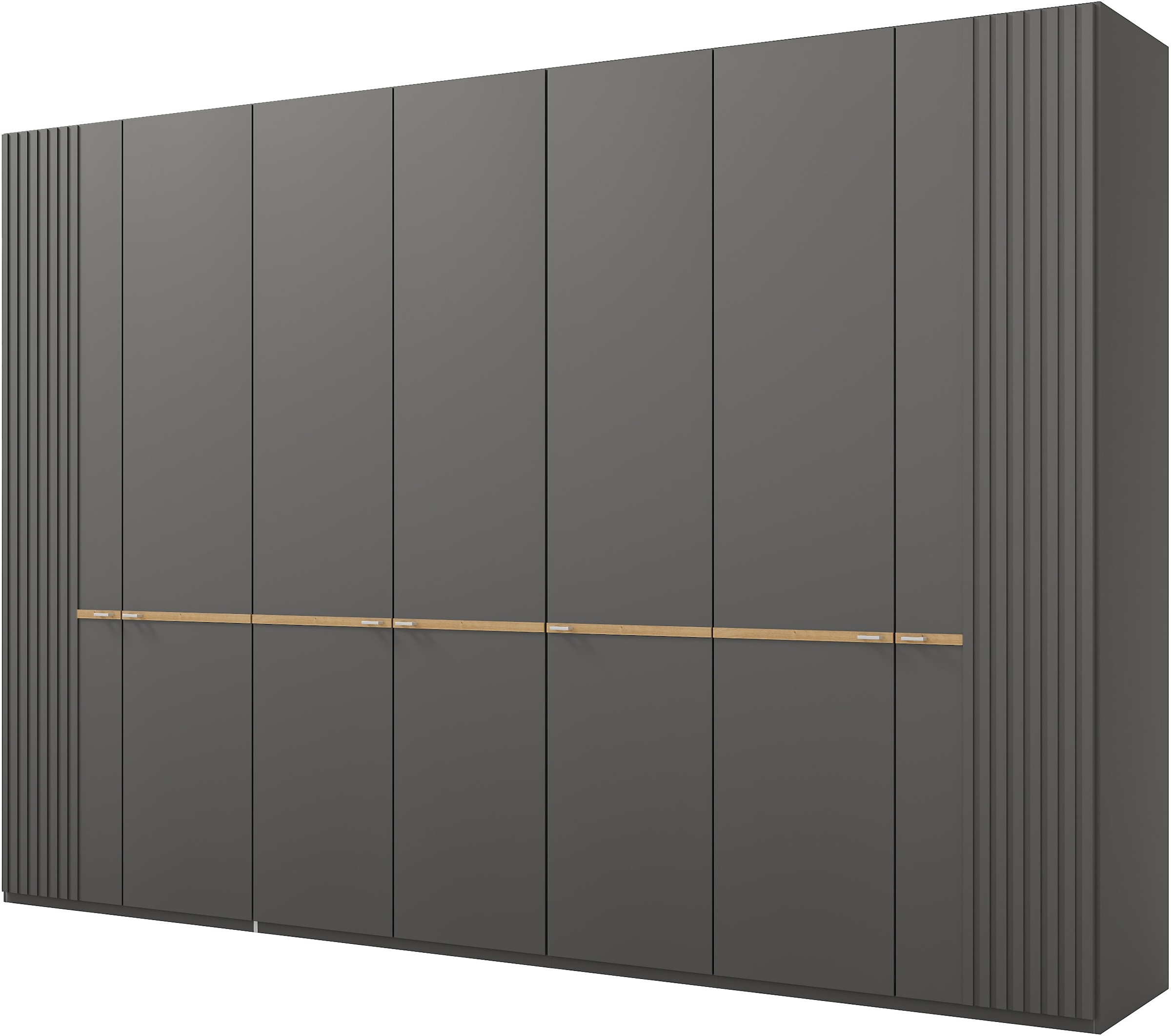 Musterring Kleiderschrank "Isabelle" Lamellen in Korpusfarbe, Griffe in silber, versch. Größen und Farben