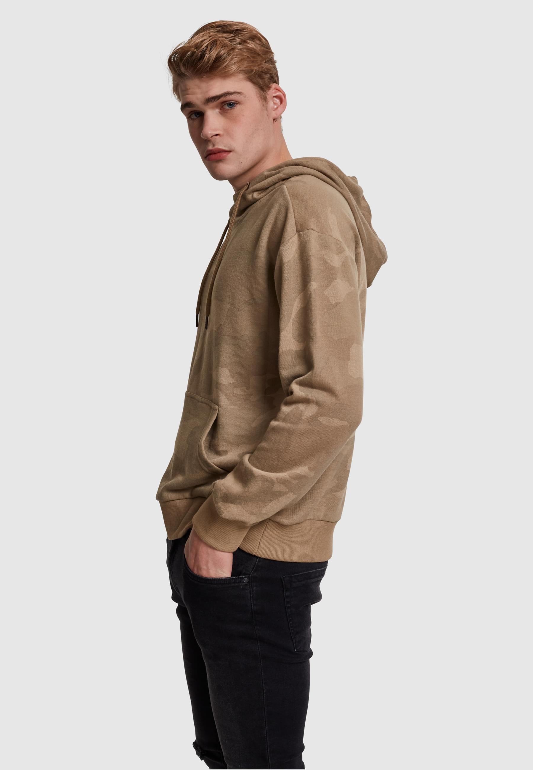 URBAN CLASSICS Kapuzensweatshirt »Urban Classics Herren High Neck Camo Hoody«, (1 tlg.)
