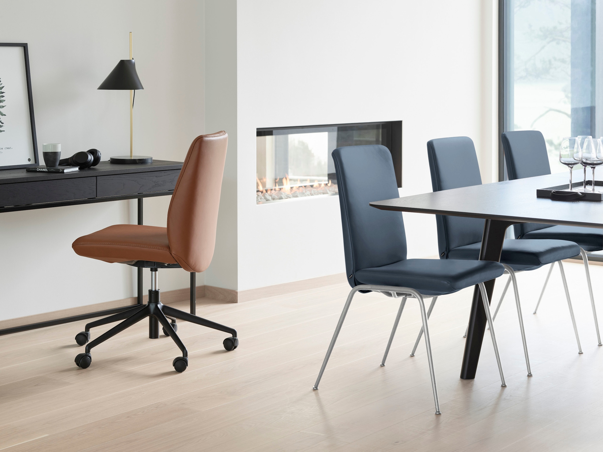 Stressless® Polsterstuhl »Laurel«, Leder PALOMA, Low Back, Größe L, mit Beinen aus Stahl in Chrom glänzend