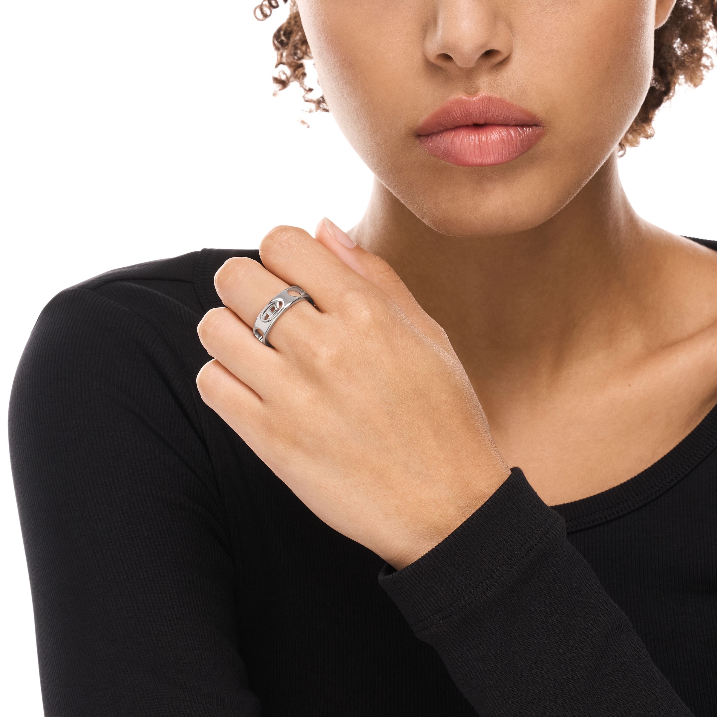 Diesel Fingerring »Schmuck Geschenk Edelstahl OVAL D LOGO«