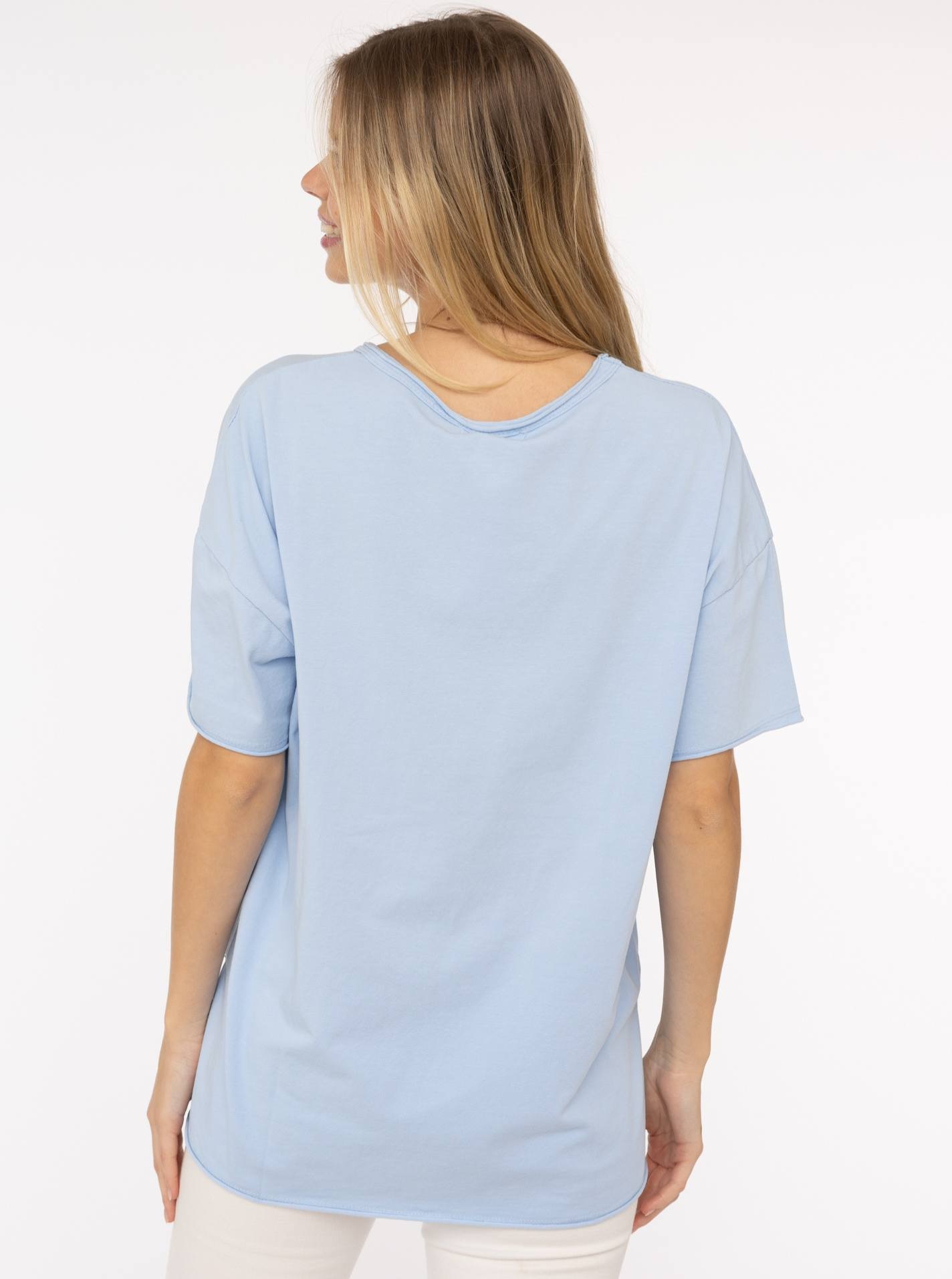 Zwillingsherz Kurzarmshirt »Oversized Shirt Stempeldruck "Moin"«, mit mit großem MOIN Druck