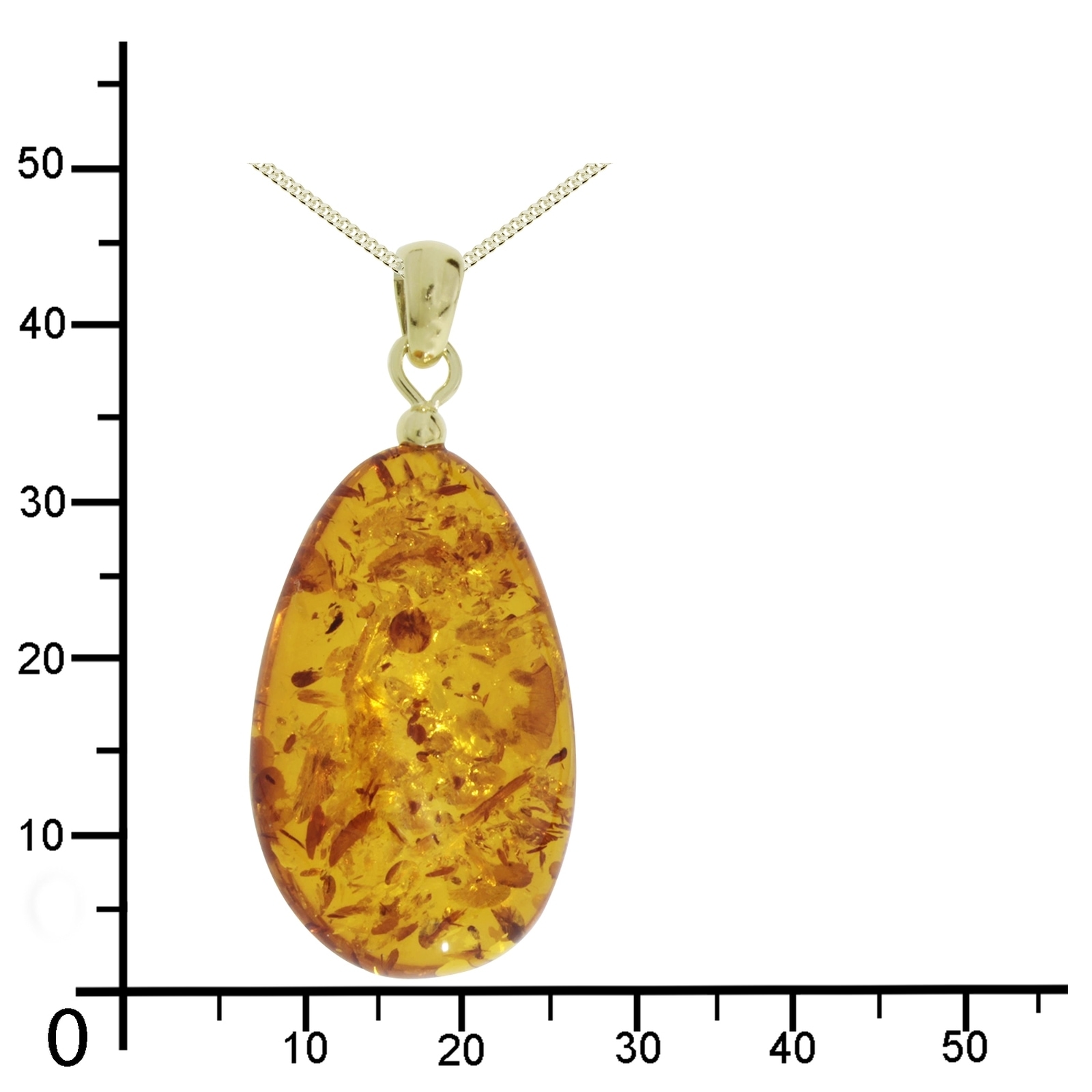 OSTSEE-SCHMUCK Kette mit Anhänger »Ostsee-Schmuck Kette mit Anhänger Tropfen ca. 30 mm lang«, (2 tlg.)
