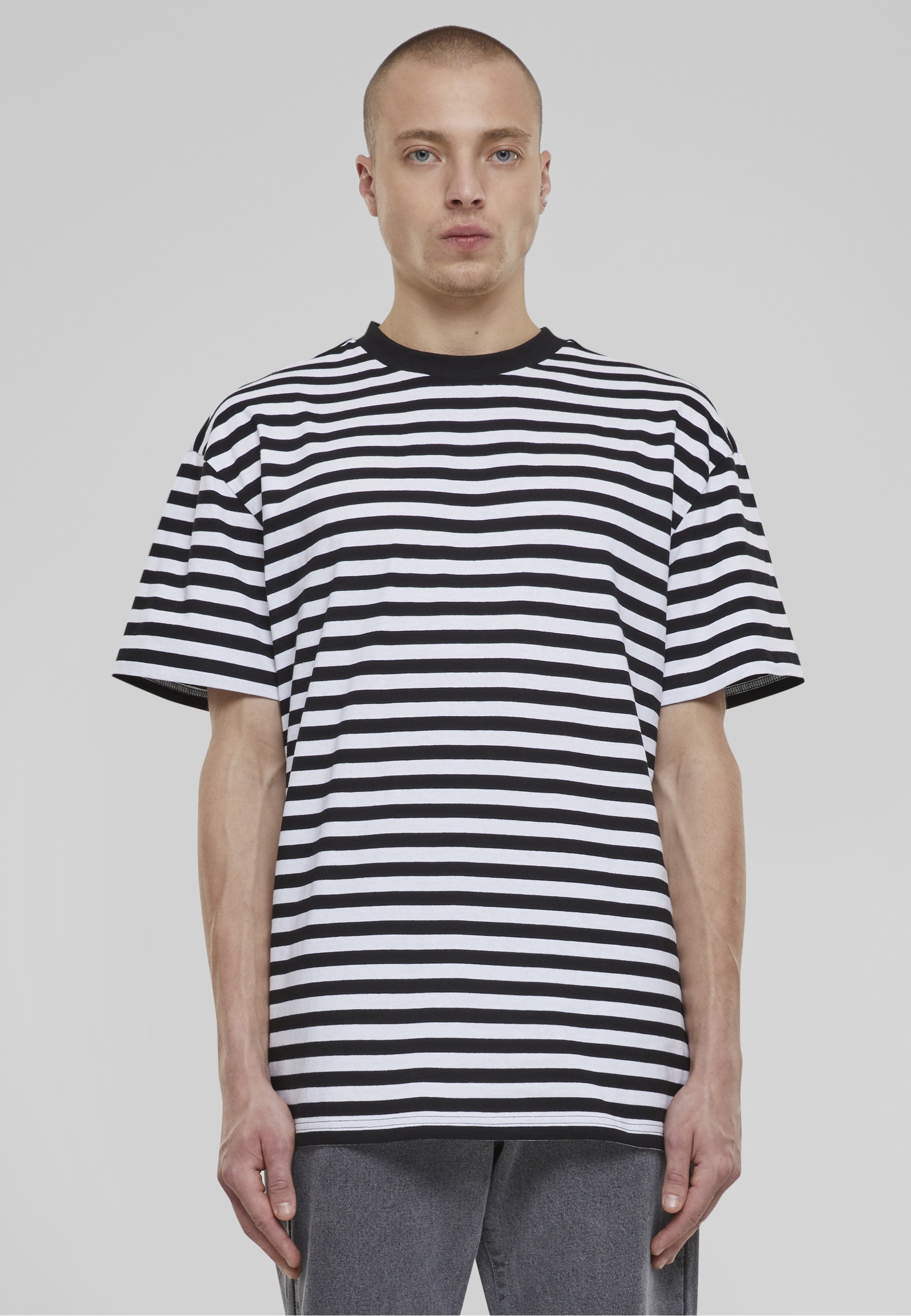 URBAN CLASSICS T-Shirt »Urban Classics Herren Regular Stripe Tee« 1 Stk.