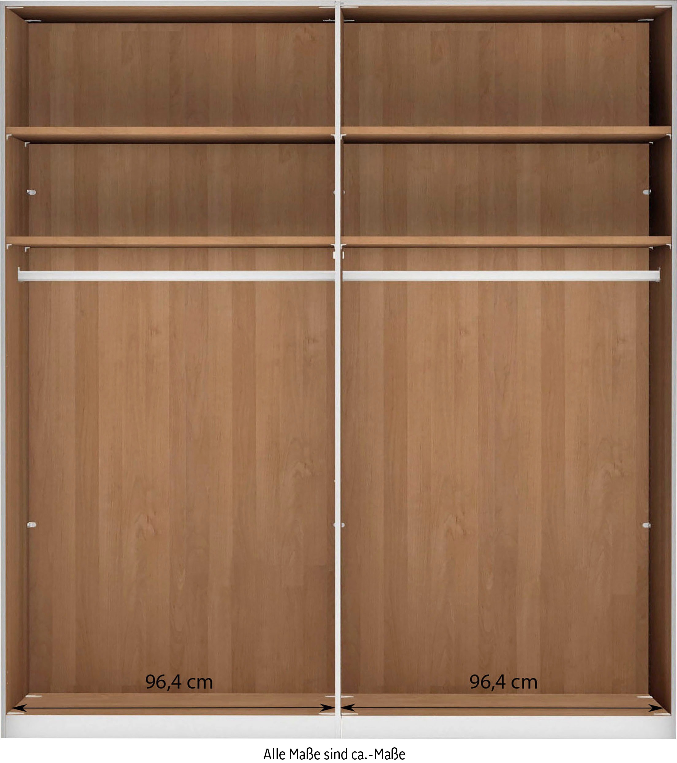 Thumbnail - WIEMANN Kleiderschrank "Kiruna" mit Champagnerglas und Spiegel