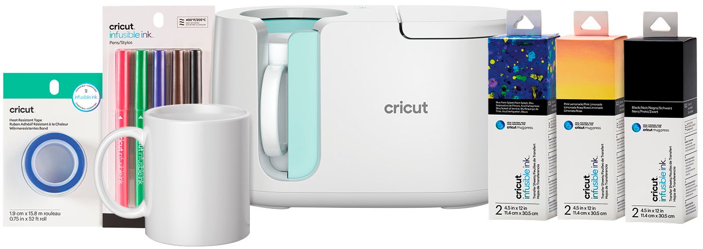 Cricut Transferpresse »Cricut Mug Press Starter Bundle« Tassenpresse mit Zubehör für personalisierte Tassen