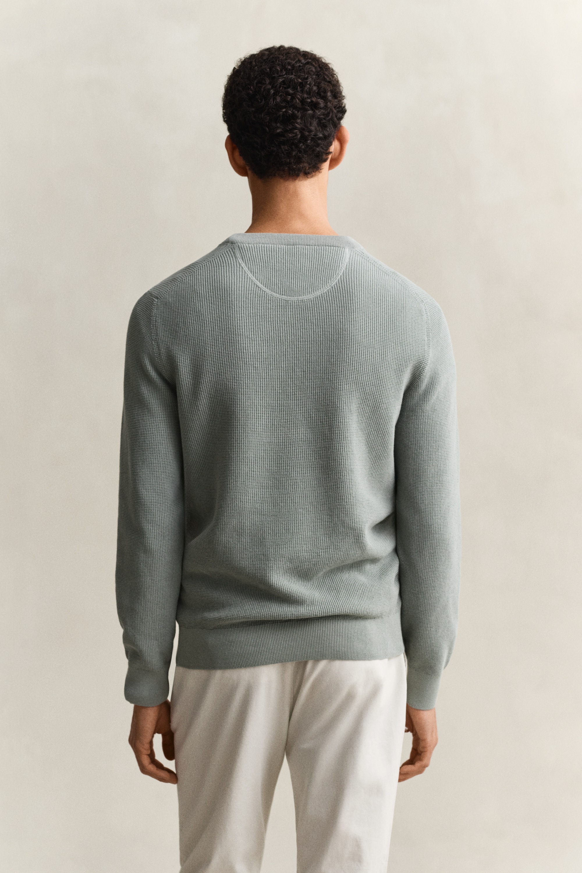 Gant Strickpullover "MICRO TEXTURED COTTON C-NECK" Regular fit mit Rundhals günstig online kaufen