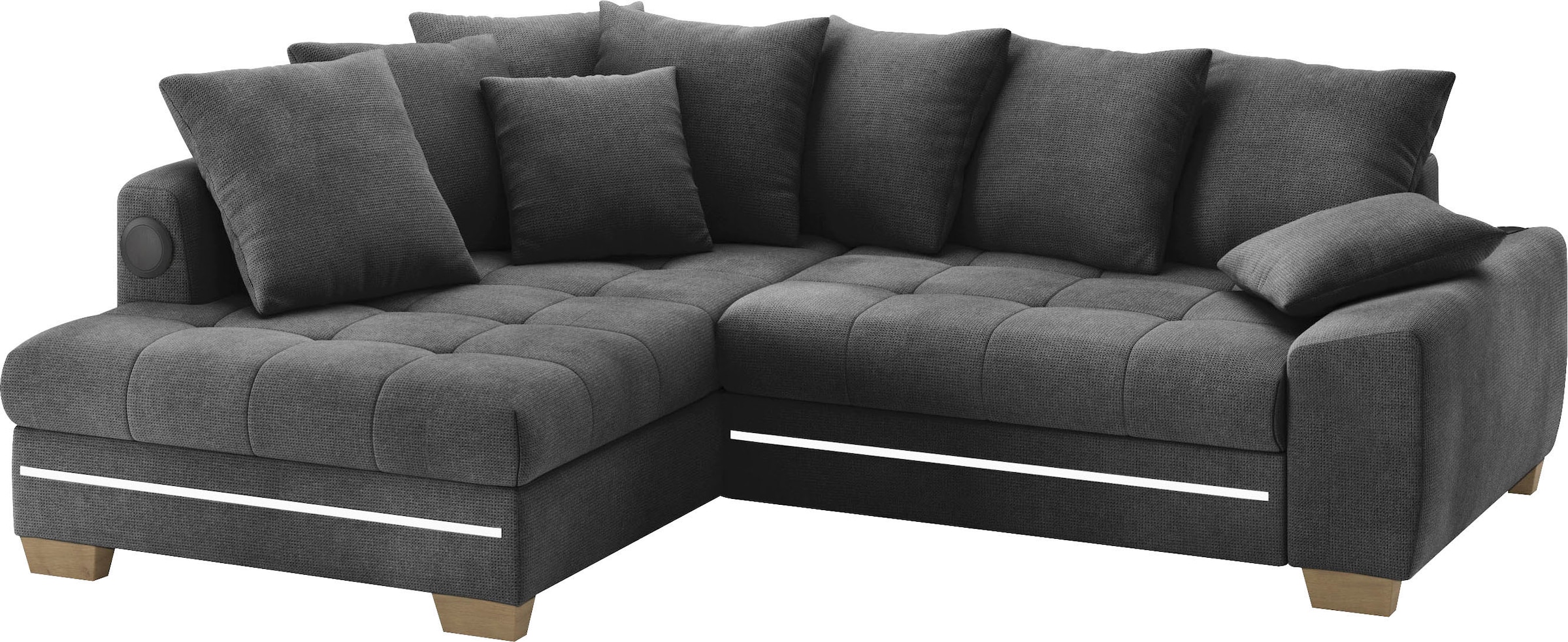 Mr. Couch Ecksofa "Nikita II, L-Form", mit Kaltschaum, RGB-LED, Soundsystem günstig online kaufen