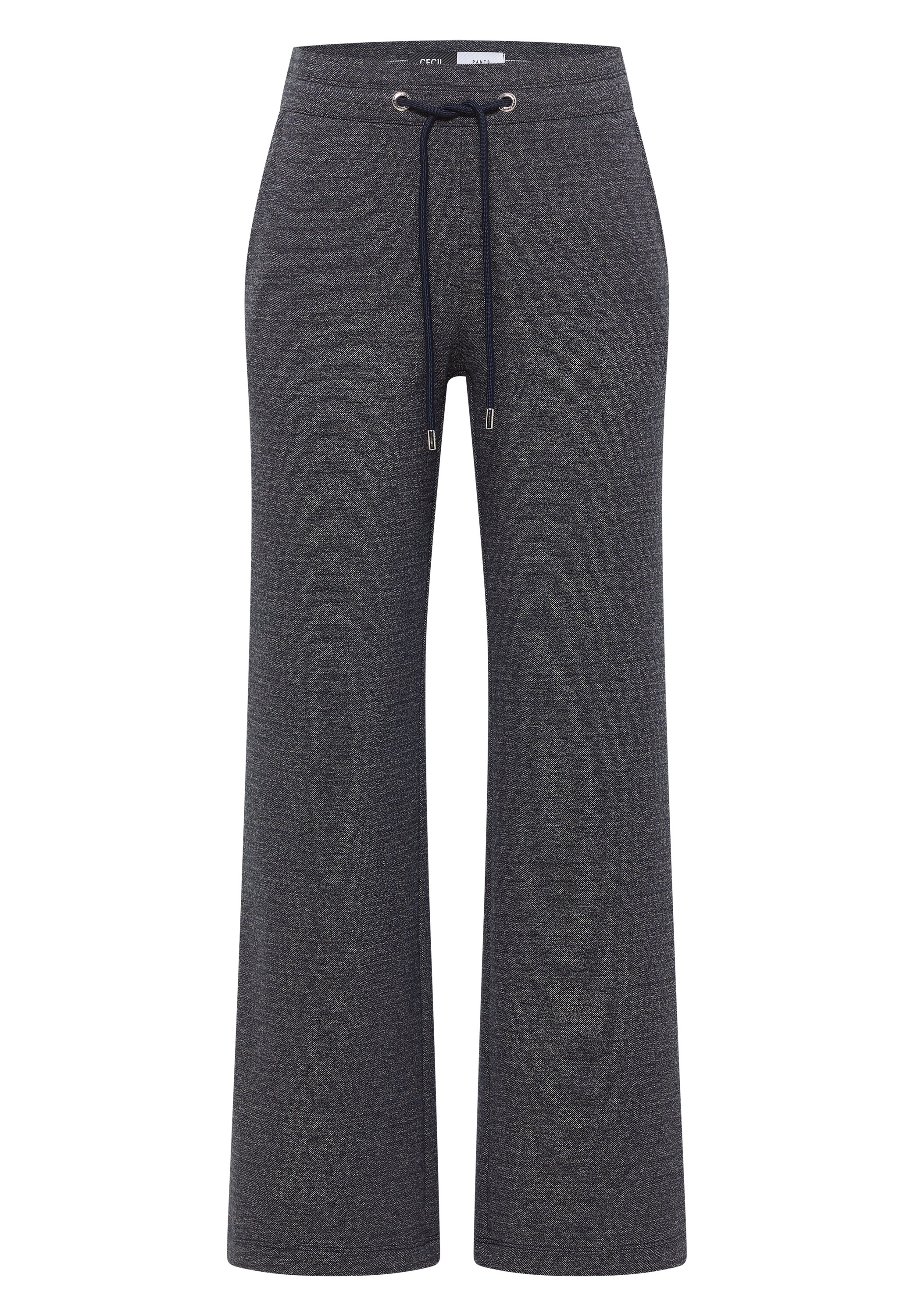 Stoffhose CECIL, Damen, Gr. L, Länge 30, universal blau, Stoff, 61% Polyester, 21% Viskose, 15% Baumwolle, 3% Elasthan, meliert, loose fit normal, Hosen Stoffhose, im elastischen Materialmix 3