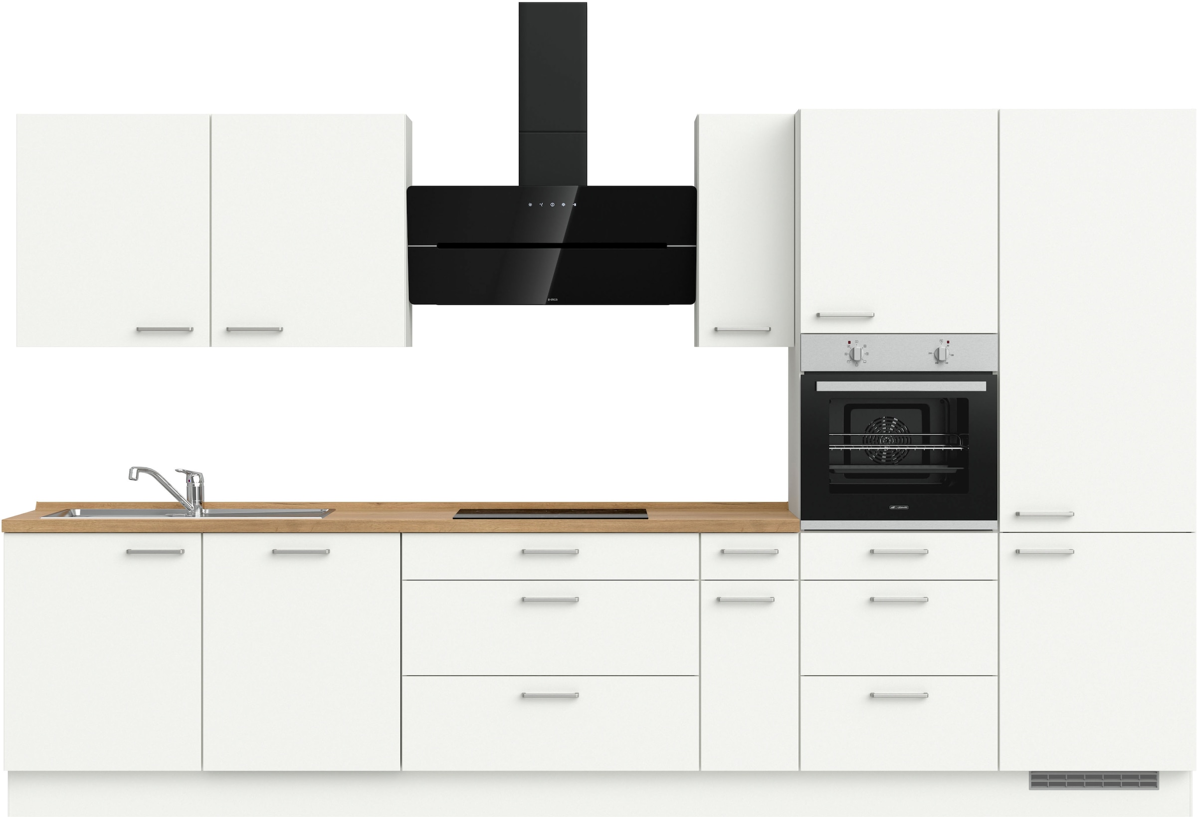 nobilia Küchenzeile ""Touch II", NEU: individuell anpassbar mit gratis Profi-Beratung" vormontiert, Breite 360 cm, Ausrichtung wählbar, wahlw. mit E-Geräten