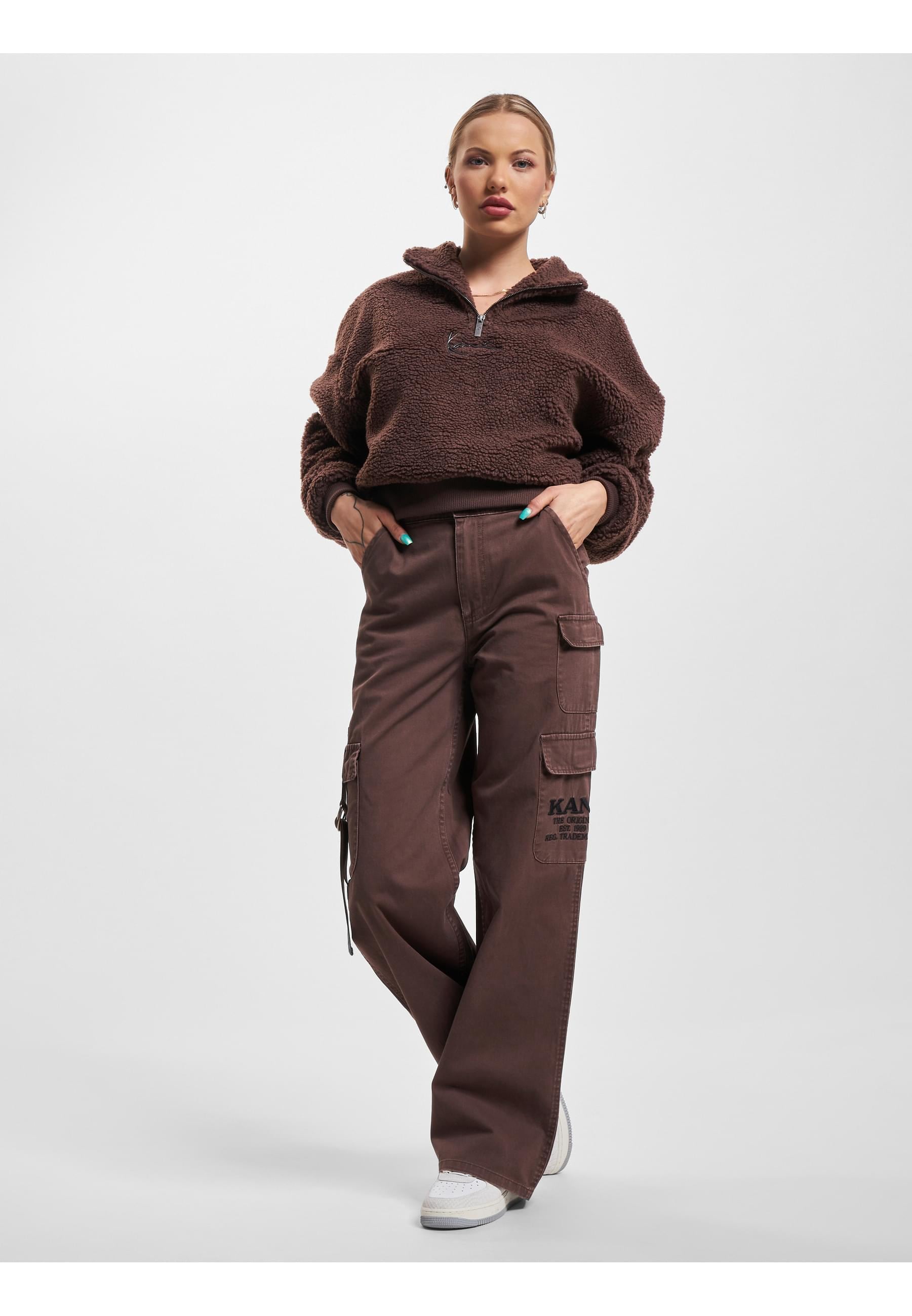 Karl Kani Cargohose »Karl Kani Damen KW233-019-1 KK Retro Washed Cargo Pants«, (1 tlg.)