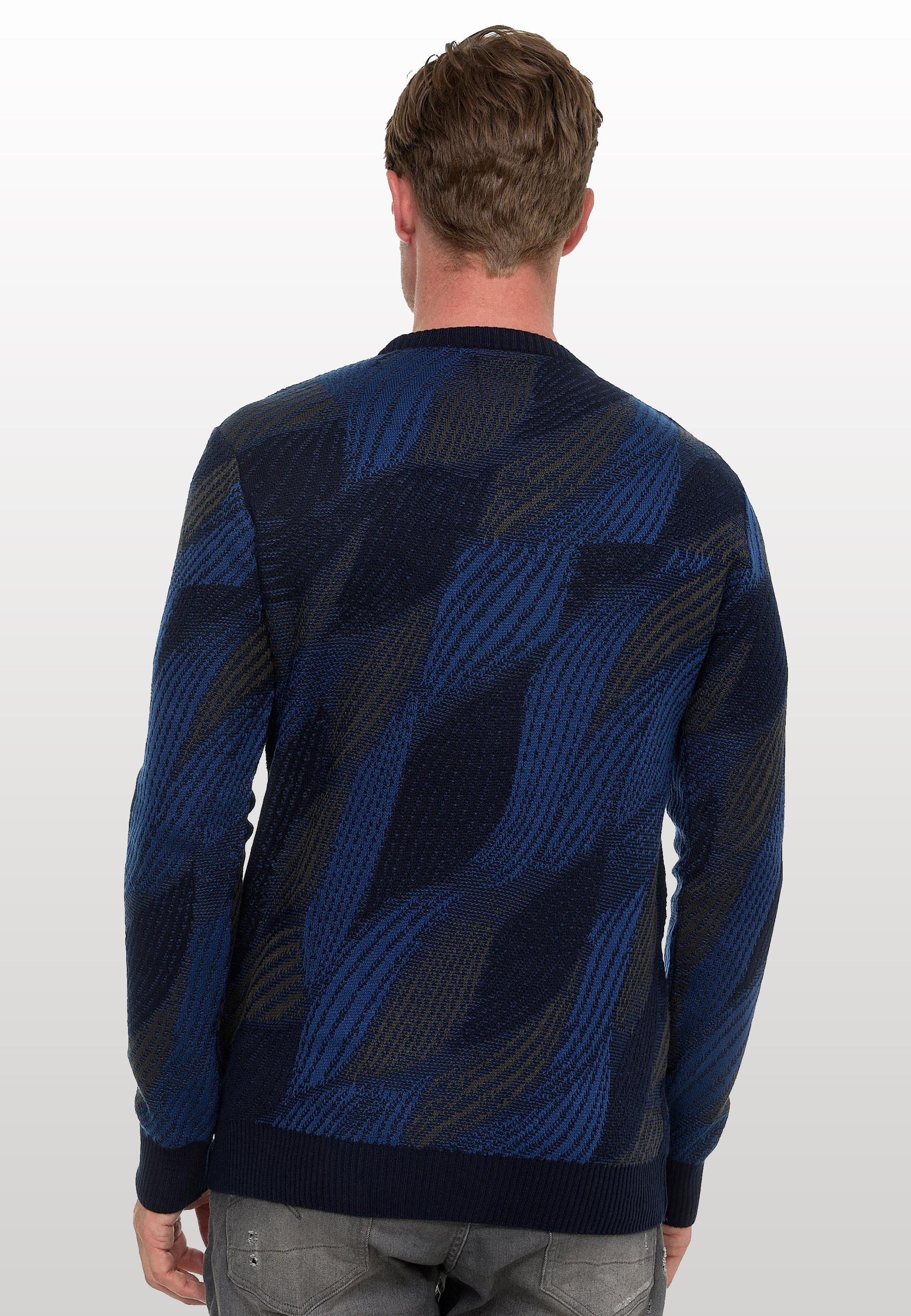 Rusty Neal Strickpullover, im angesagten Wellen-Design