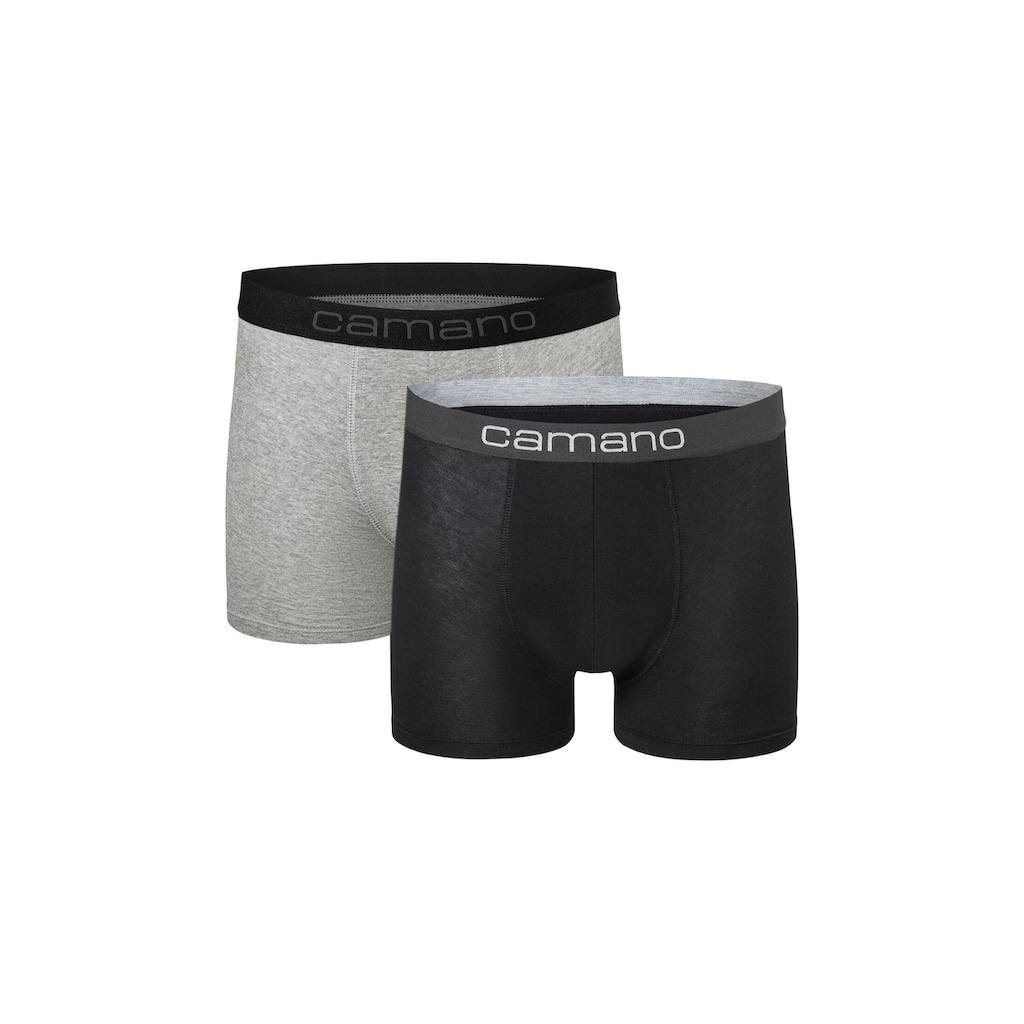 Camano Boxershorts »Boxershorts Unterhosen Herren elastischer Gummibund ohne«