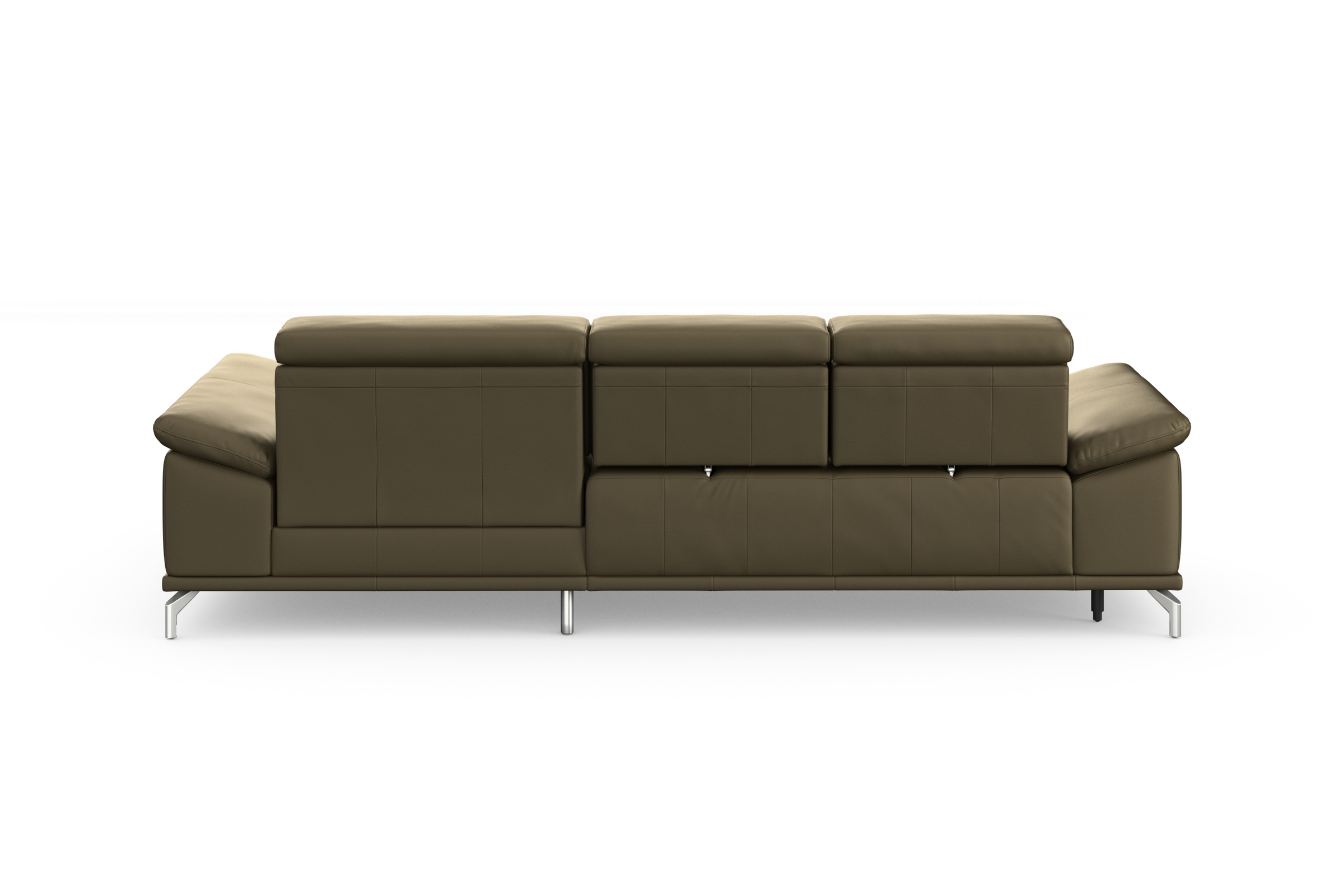 sit&more Ecksofa »Cabrio L-Form, mit Sitztiefenverstellung, Arm- und Kopfteilverstellung«, 2 Nierenkissen, Federkern, optional Bettfunktion und Stauraum