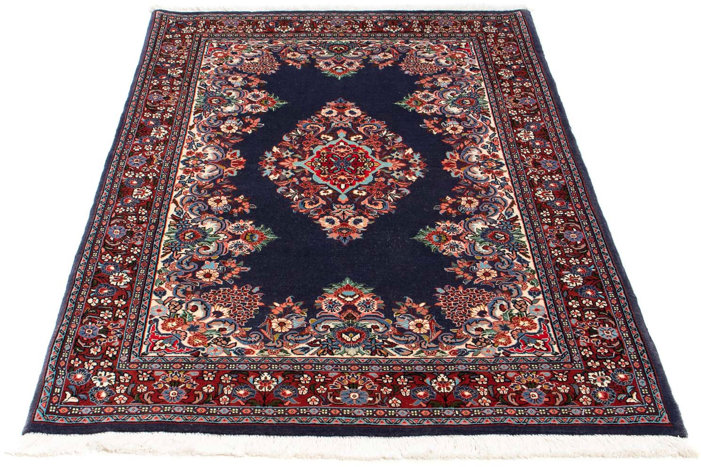 morgenland Orientteppich "Perser - Nomadic - 154 x 103 cm - dunkelblau", rechteckig, 10 mm Höhe, Wohnzimmer, Handgeknüpf