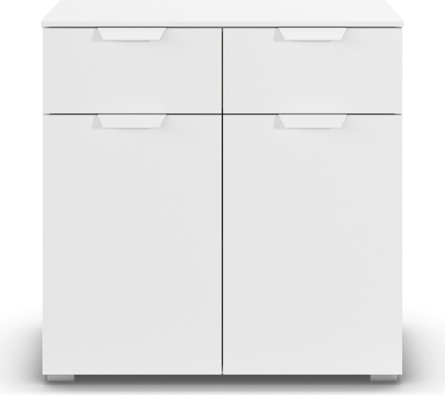 rauch Kombikommode »Sideboard Schubladenkommode COSTA mit farblich passenden Metallgriffen« in 2 Griff-Farben, Breite 80 cm,  mit 2 Schubladen und 1 verstellbaren Einlegeboden MADE IN GERMANY