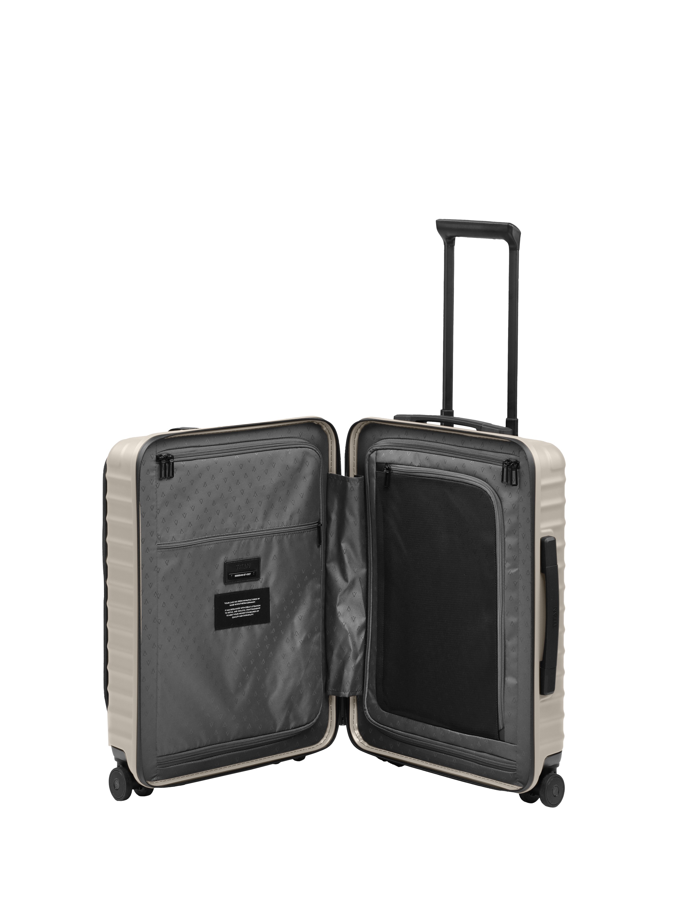 TITAN - Made in Germany Handgepäckkoffer »UPGRADE S23 Business Handgepäcktrolley« 42 l 4 Rollen Vortasche mit 17"-Laptopfach und flexiblem Packvolumen