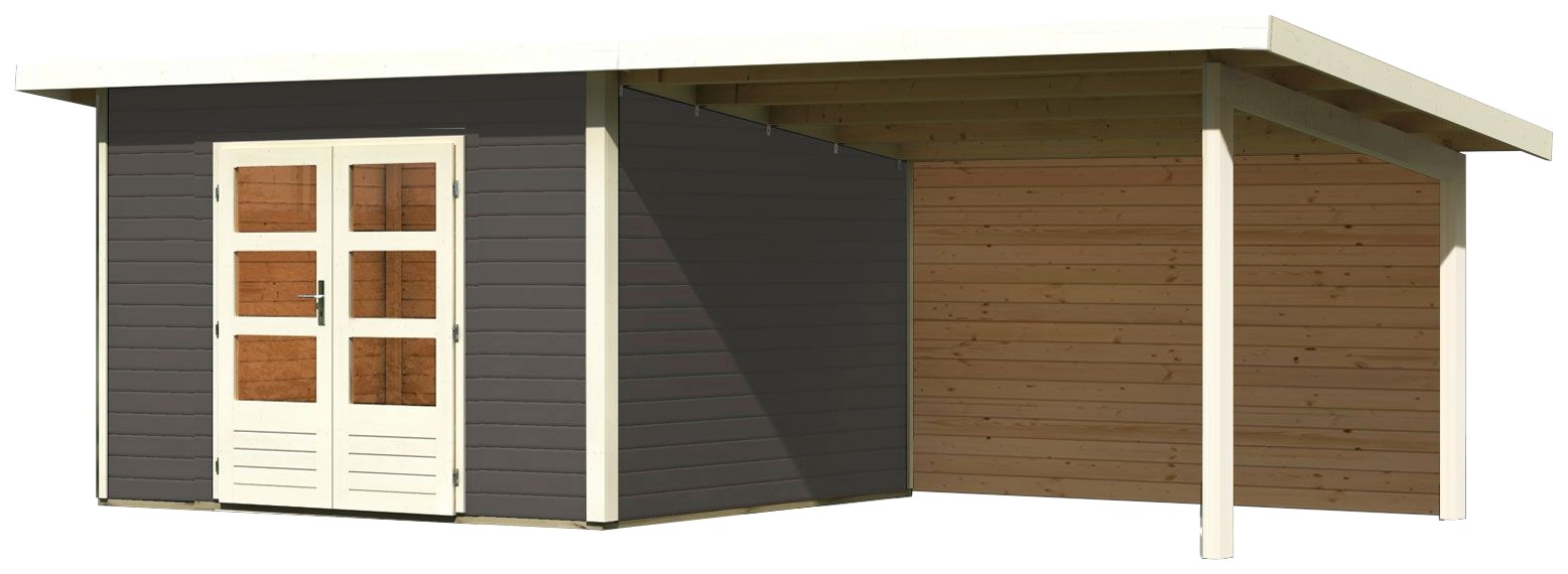 KONIFERA Gartenhaus »Perlsee 3« mit Anbaudach