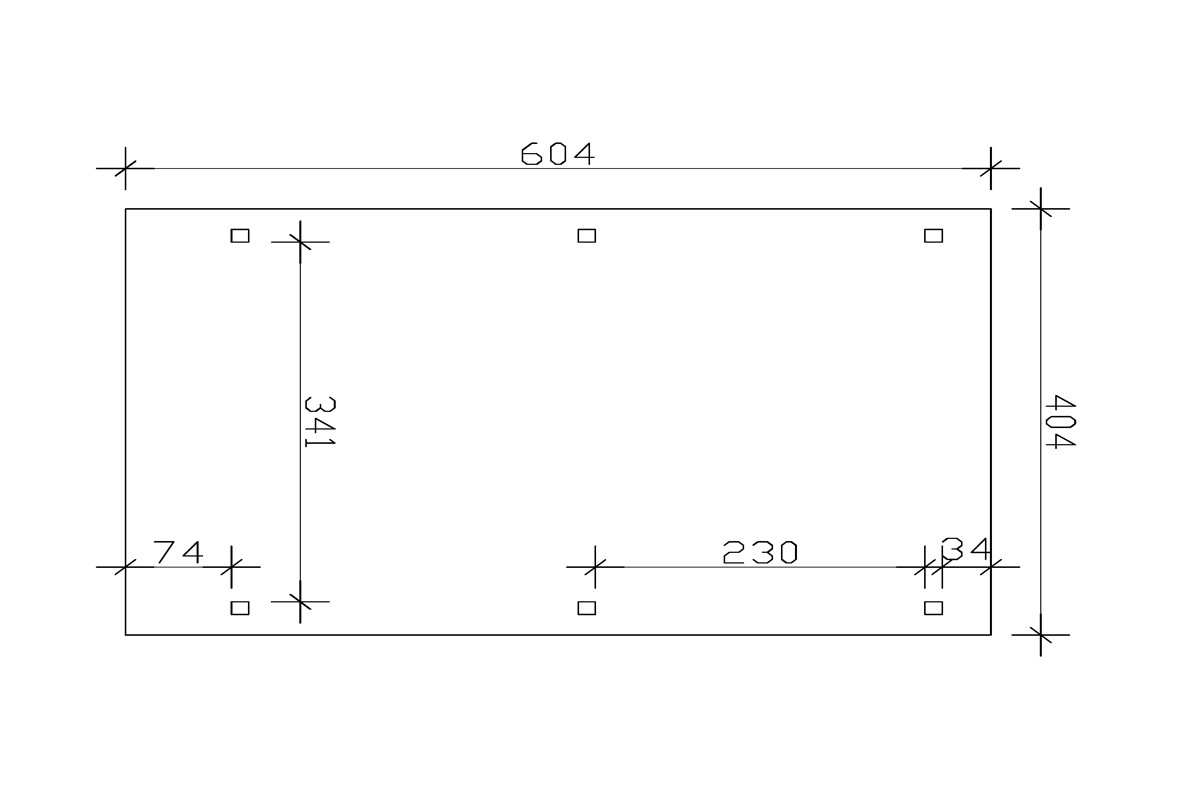 Skanholz Einzelcarport »Caravan-Emsland«, 341 cm, natur