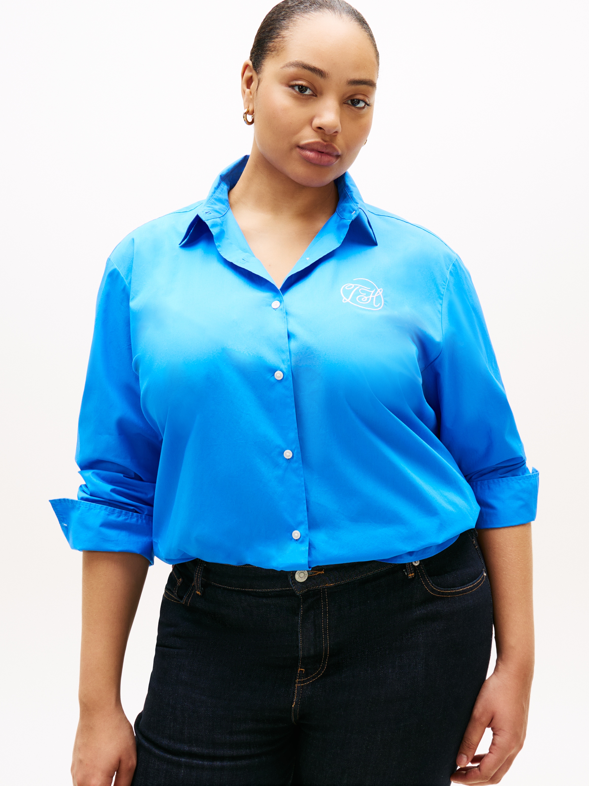 Tommy Hilfiger Curve Hemdbluse "CRV COTTON EASY SHIRT" günstig online kaufen