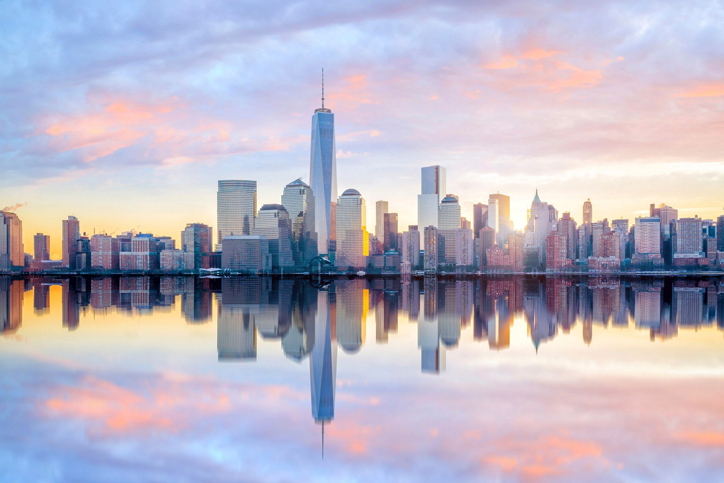 A.S. Création Leinwandbild »Skyline NY«, New York, (1 St.), Skyline Bild Keilrahmen Großstadt