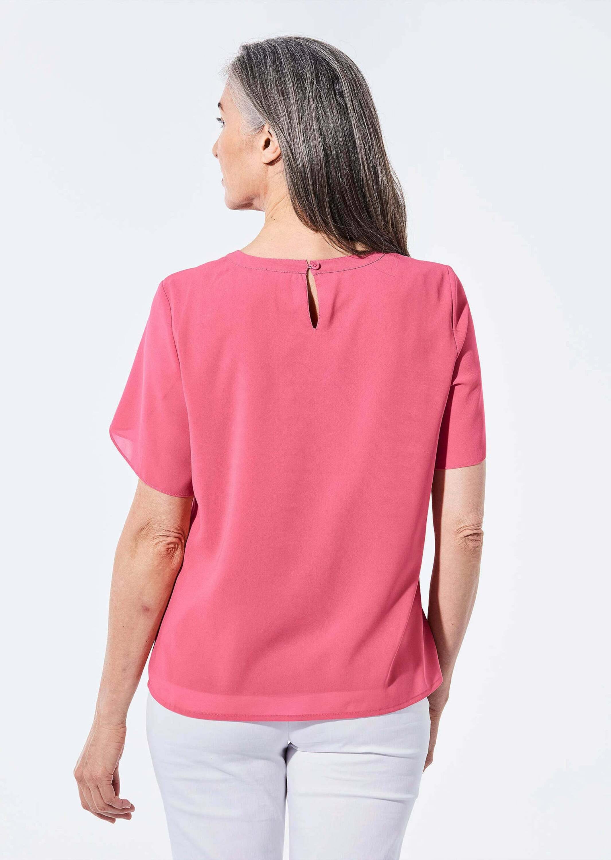 GOLDNER Kurzarmbluse »Bluse Bluse mit aufregender Ärmellösung«