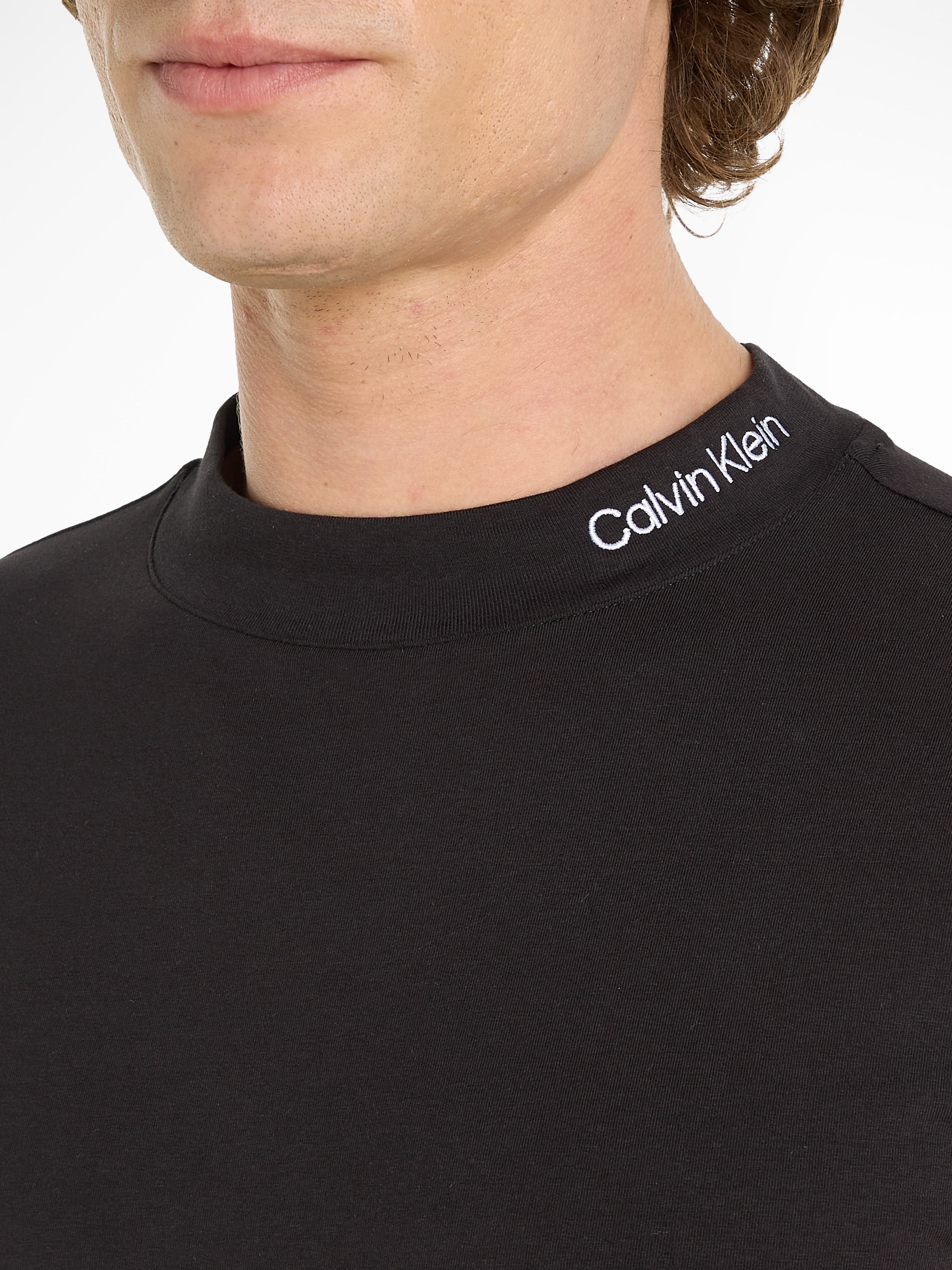 Calvin Klein Langarmshirt »LOGO MOCK NECK LS T-SHIRT«