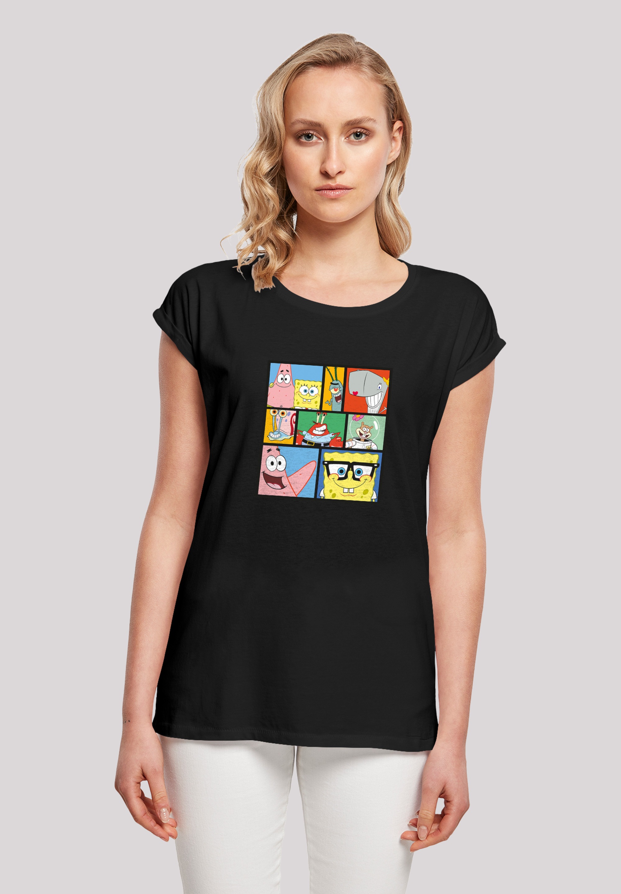 F4NT4STIC T-Shirt "Spongebob Schwammkopf Collage", Print