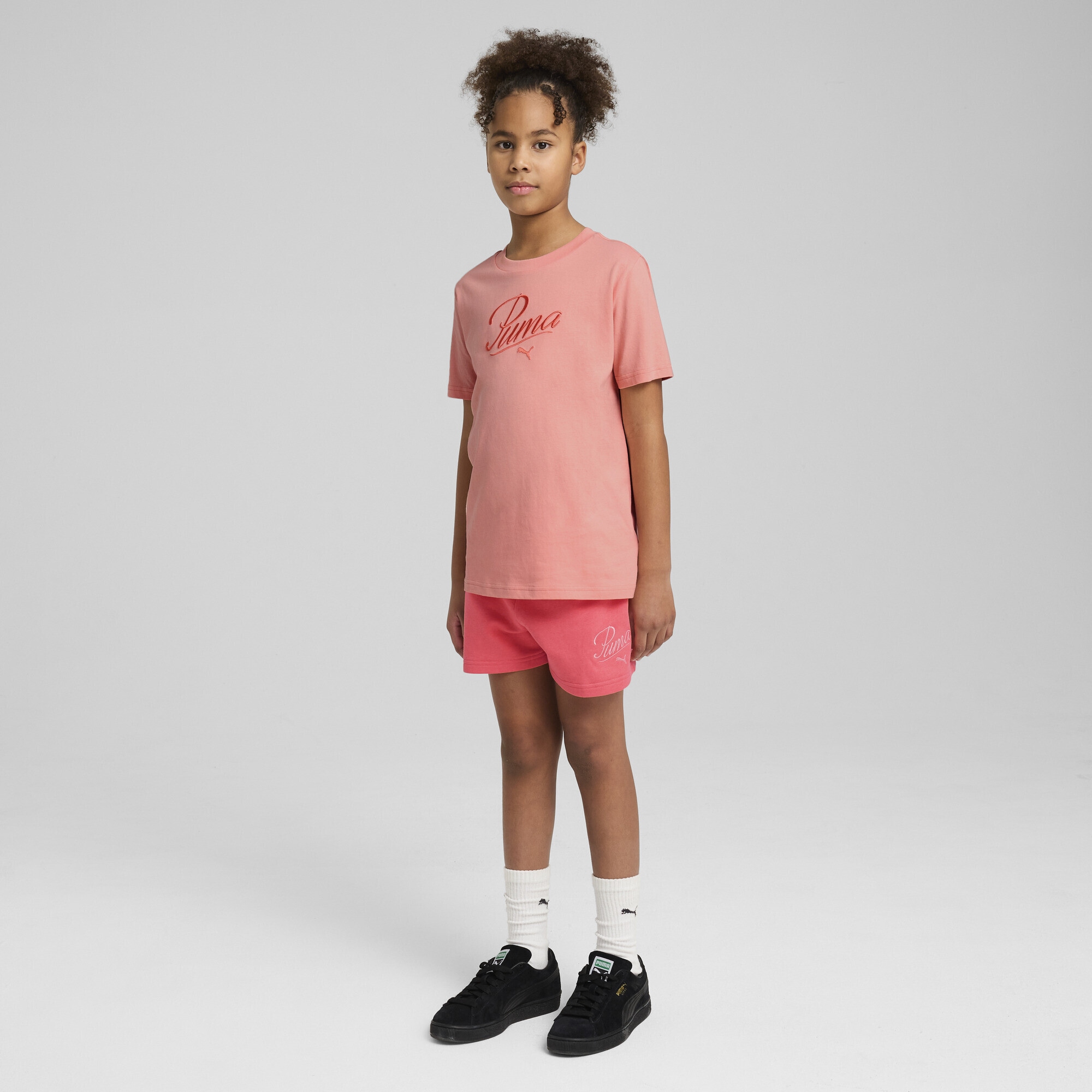 PUMA Sporthose »Essentials Script Shorts Mädchen«