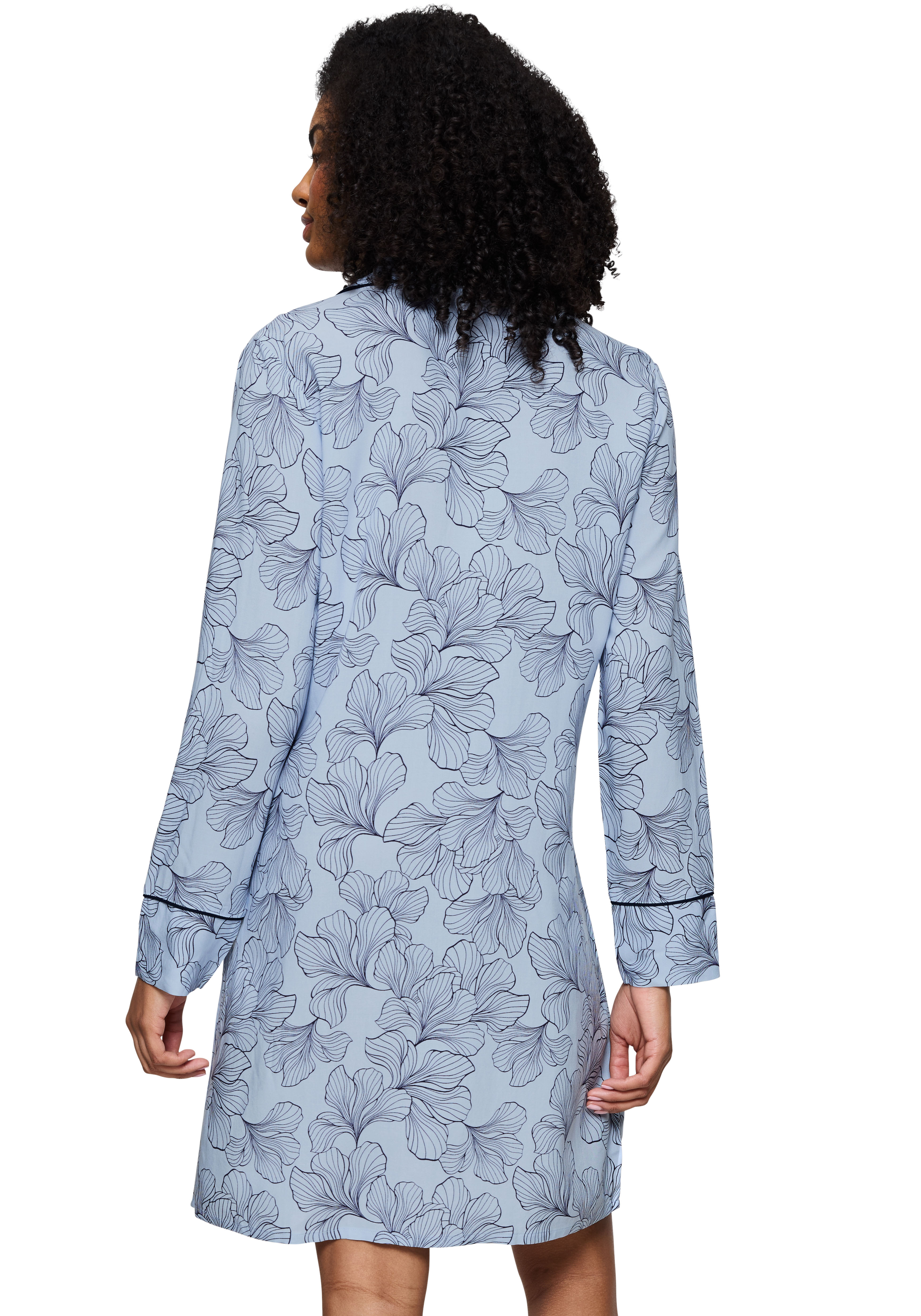 Thumbnail - Triumph Nachthemd "Boyfriend Fit NDW" mit durchgehender Knopfleiste, lange Ärmel, Kragen, legere Passform