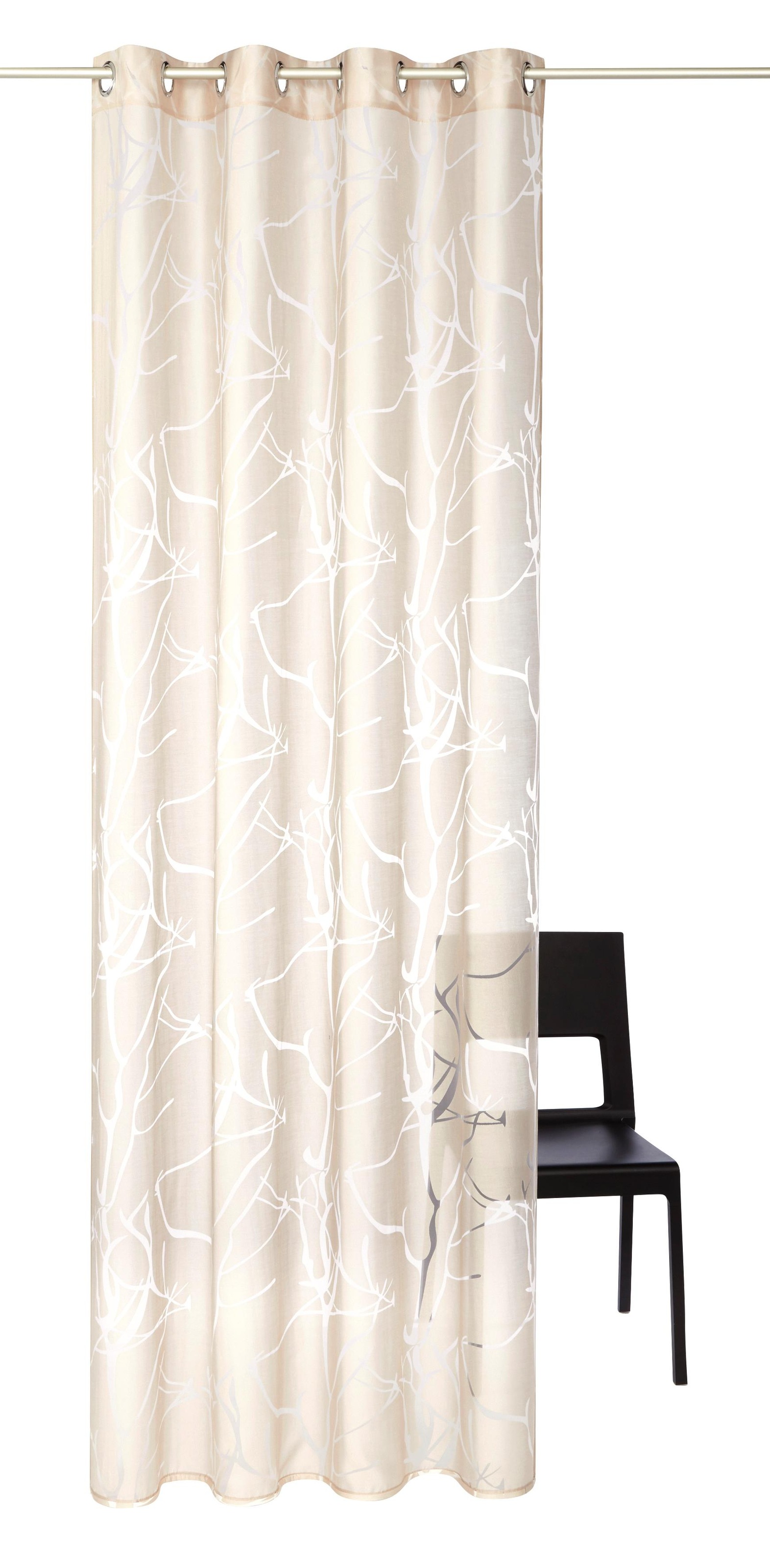 OTTO home Gardine "Anna" Ösen 1 Stk. tlg. Bestseller, Äste-Motiv, Viskose, günstig online kaufen