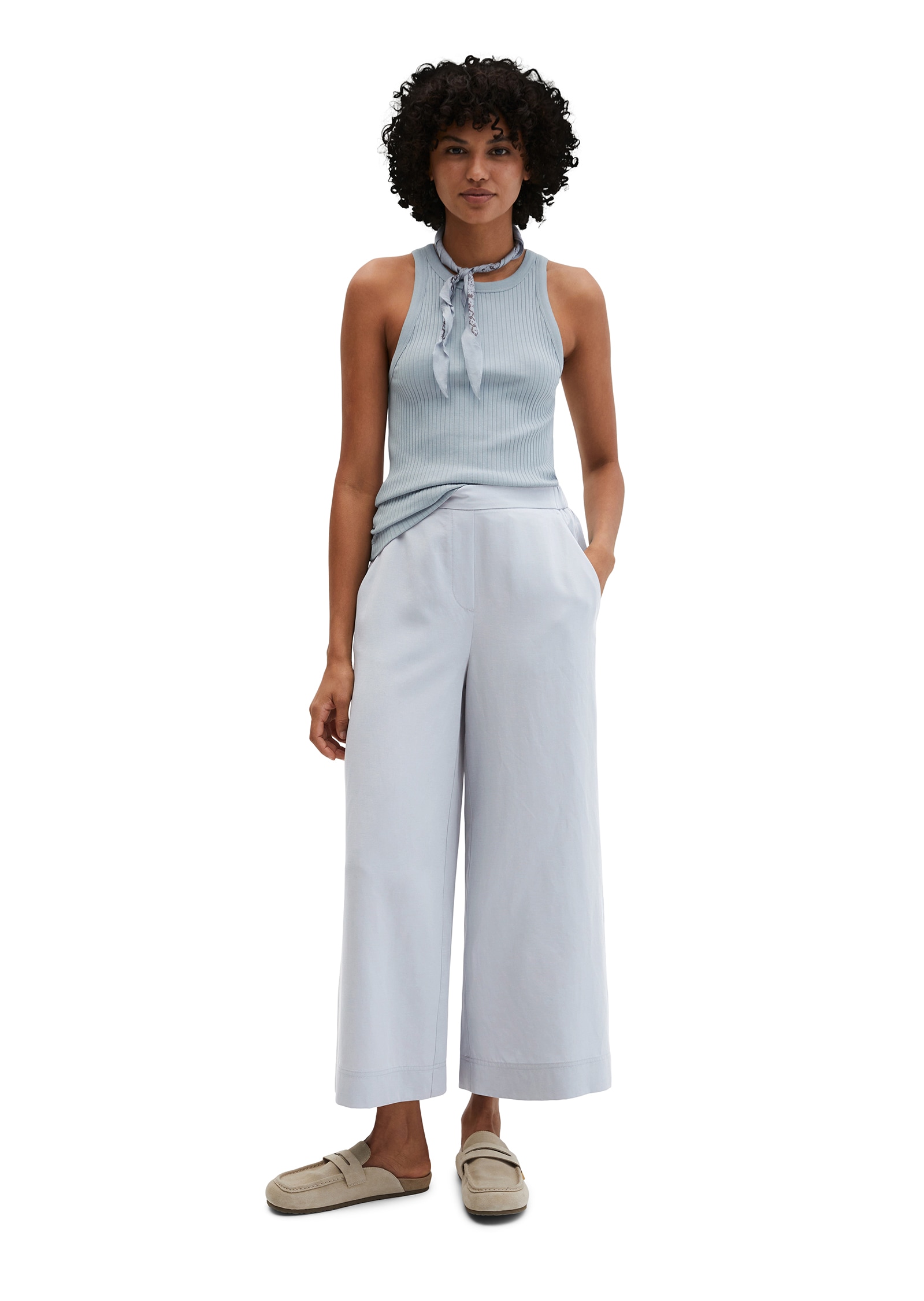 Marc O'Polo Dehnbund-Hose »MARGO WIDE«  Model Margo wide aus Lyocell-Leinen-Mix, elastischer Bund