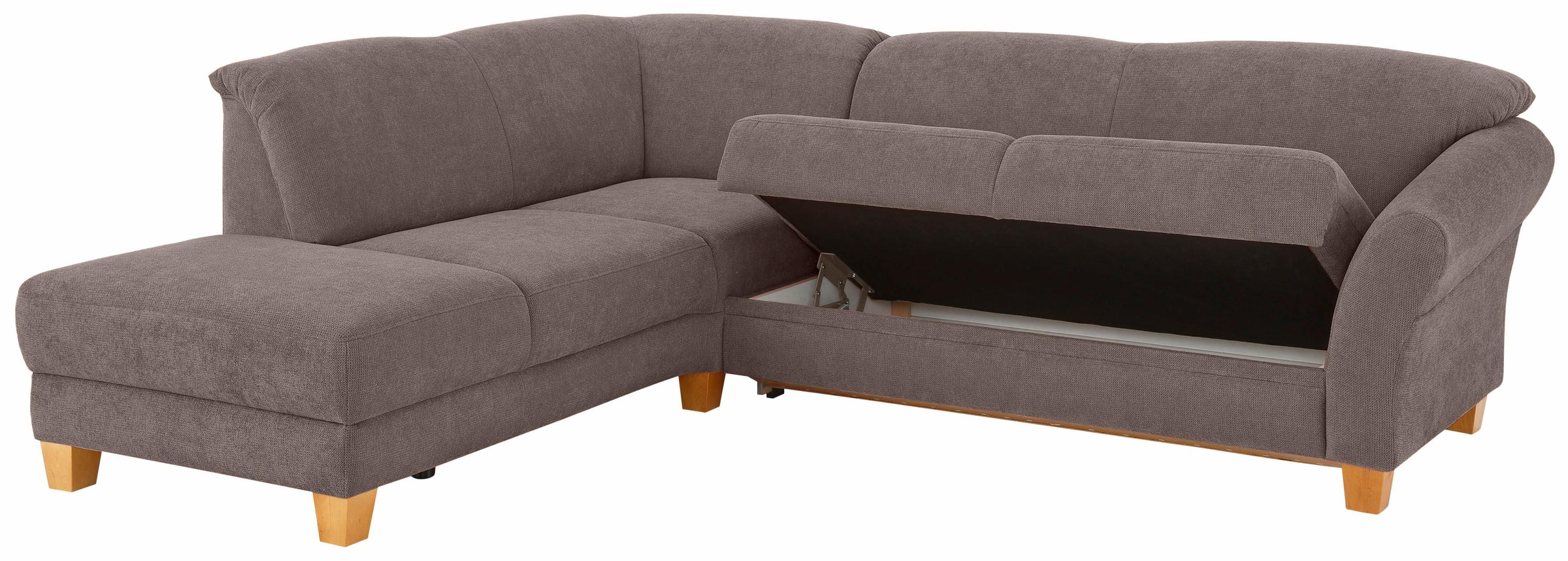 Home affaire Ecksofa »Gotland L-Form«, wahlweise mit Sitztiefenverstellung + Bettkasten