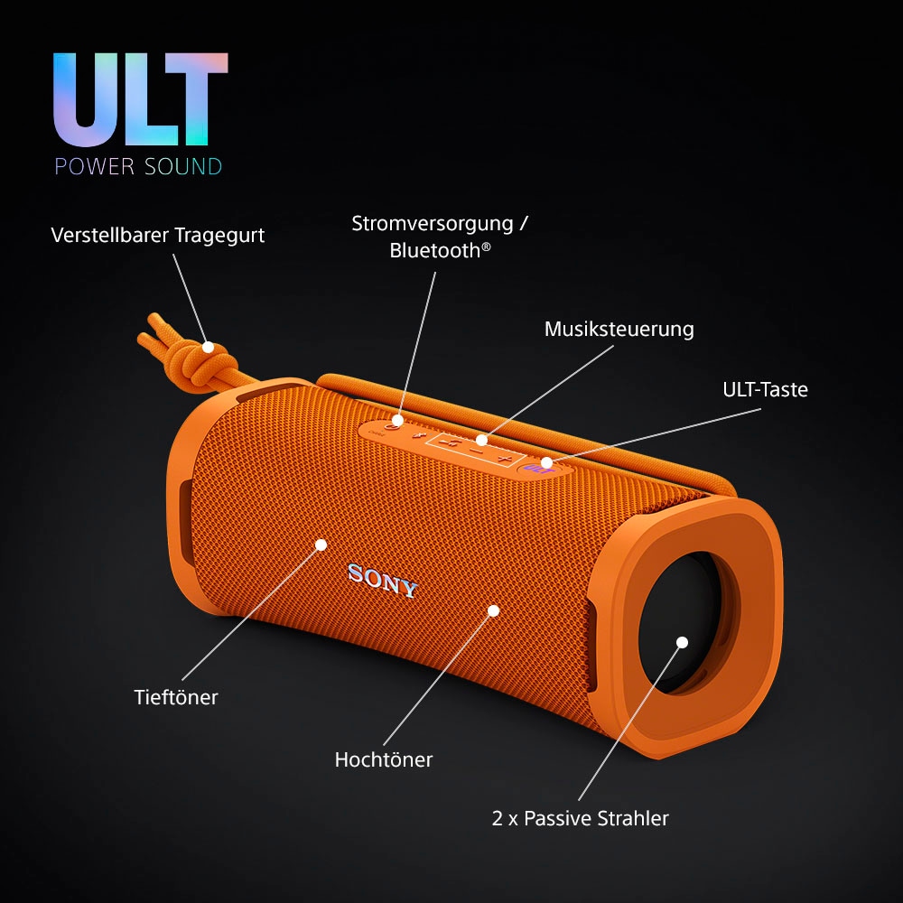 Sony Bluetooth-Lautsprecher »ULT FIELD 1«, Wasserdicht, Staubdicht, Stoßfest, 12 Stunden Batterielaufzeit