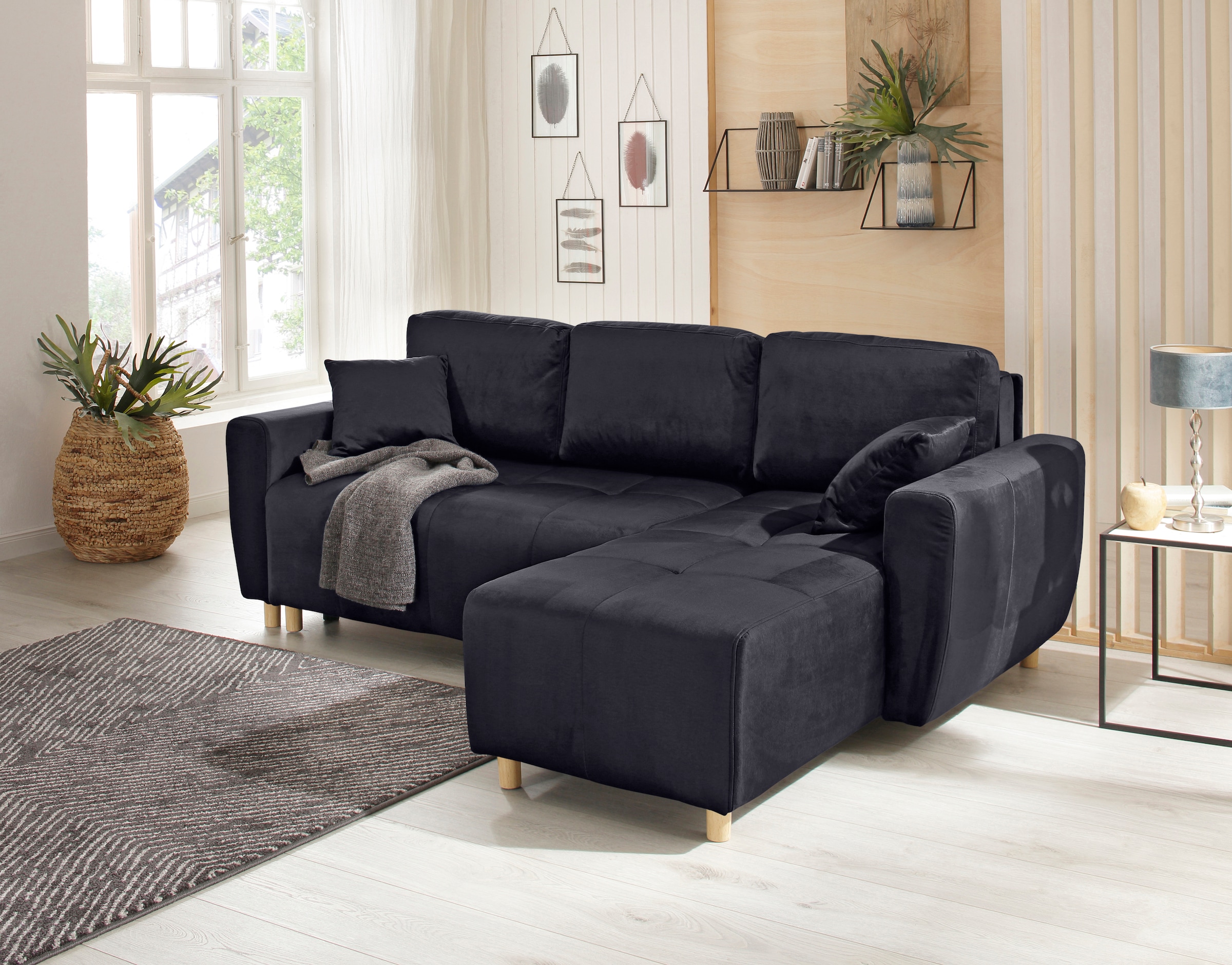 Home affaire Ecksofa "Scania L-Form", wahlweise mit Bettfunktion und Bettka günstig online kaufen