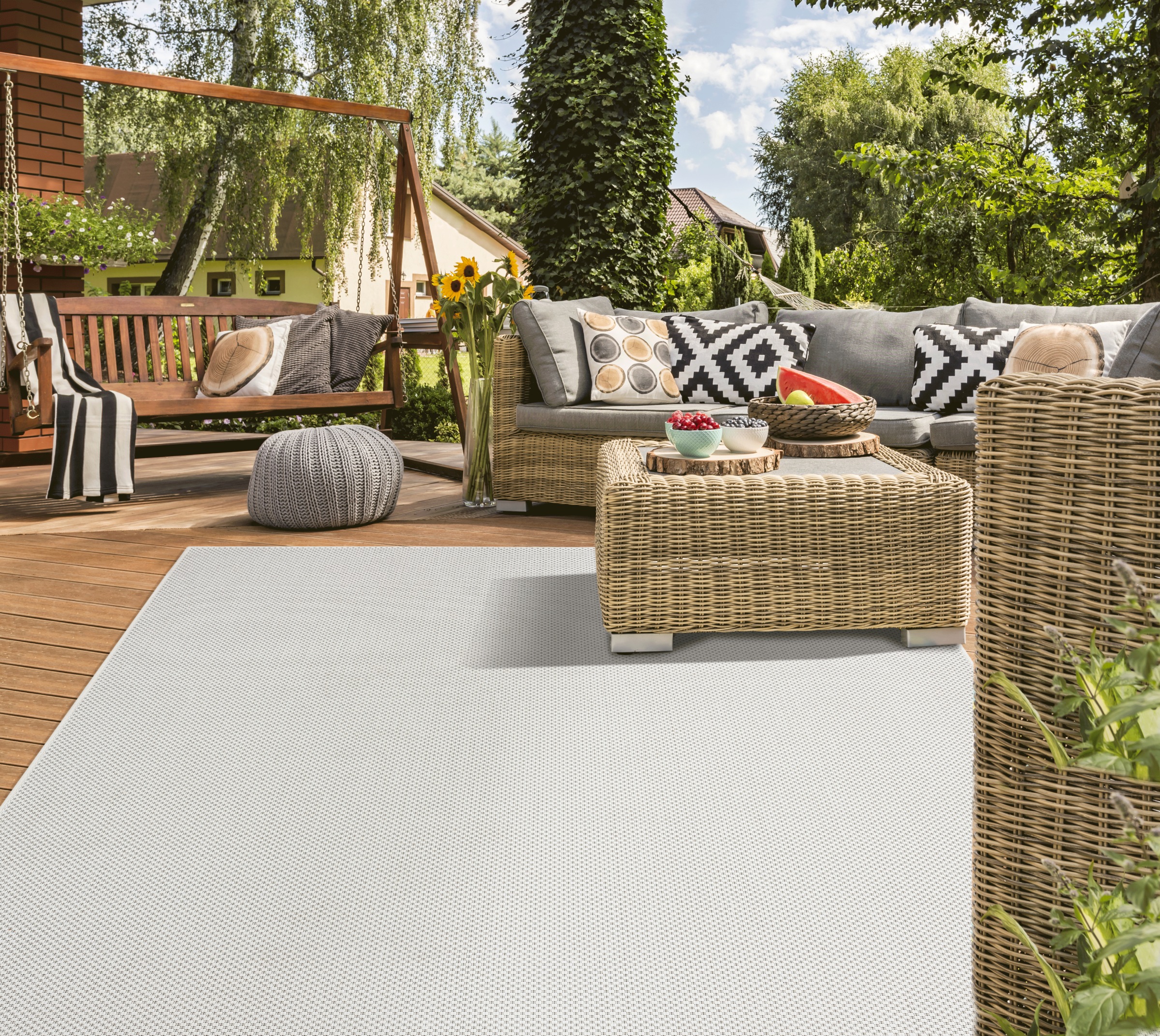 the carpet Teppich »Mistra«, rechteckig, 1 mm Höhe, moderner robuster In und Outdoor Teppich
